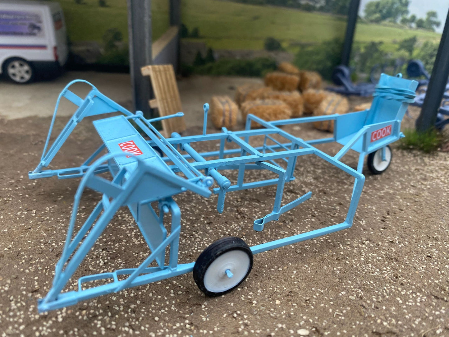 BLR Models Laser cut BRASS Scratch Built Cook 8 bale accumulator sledge 1:32 scale Image 5