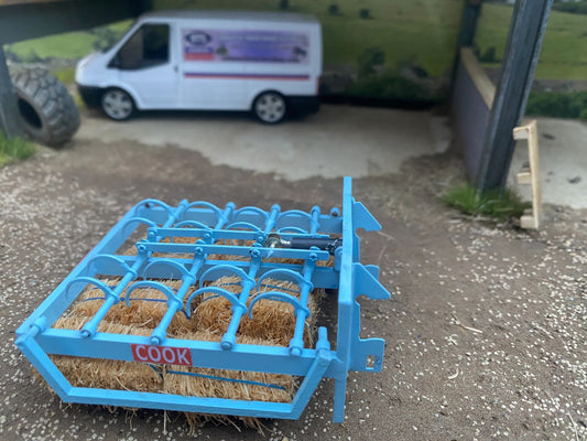 BLR Models Laser cut BRASS Scratch built Cook Flat 8 bale grab 1:32 scale Image 2