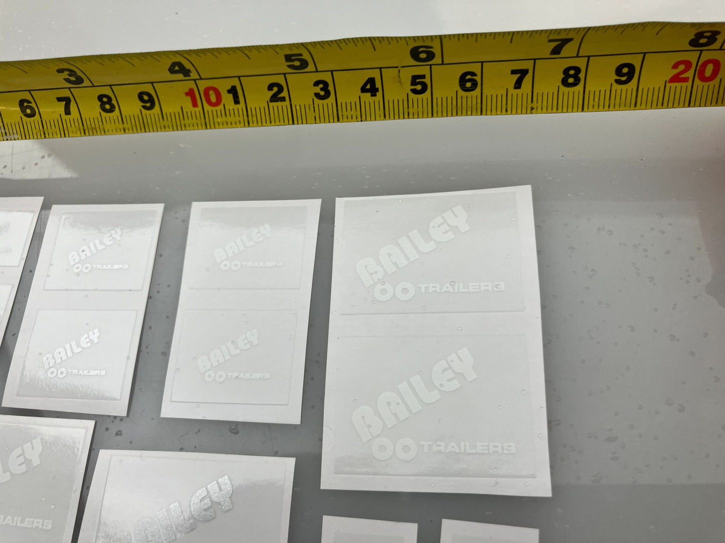 Bailey pre cut professional High quality vinyl Decals HUGE pack of White Bailey 1:32 scale Image 3