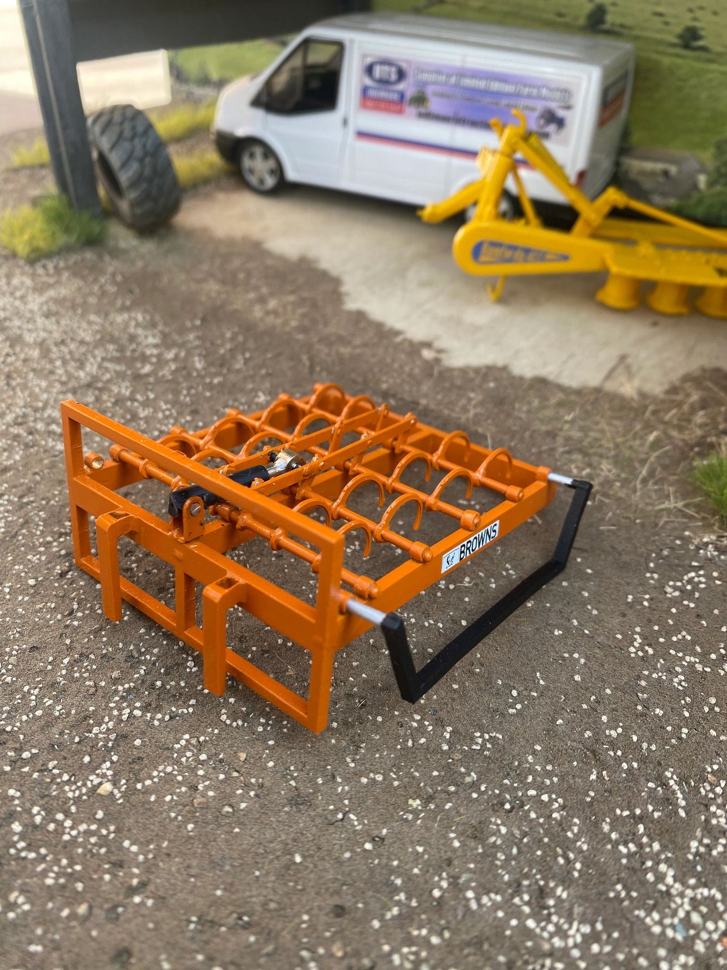 Britains Loadall fit special BLR Models Laser cut BRASS scratch built Browns Flat 8 bale grab 1:32 scale Image 2