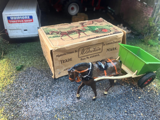 Britains Rubber Tyred Farm cart & horse 1:32 scale boxed 126F Image 2