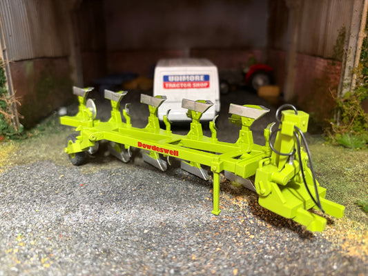 Exclusive UTS Scratch Built Dowdeswell DP7 5 Furrow Plough – Silver Mouldboard Version – 1:32 Scale