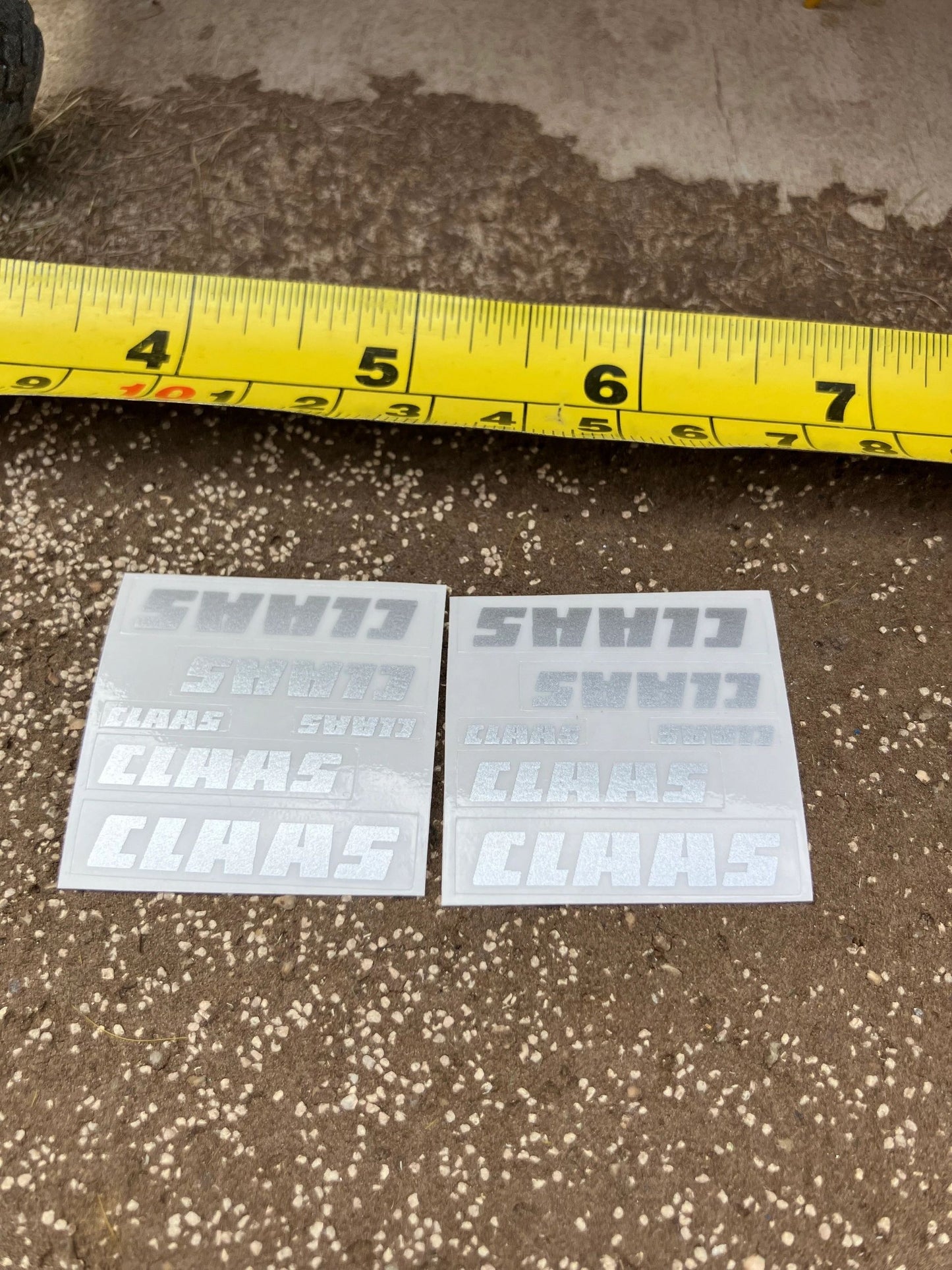 Claas farm machinery tractor combine baler Pre cut professional High quality vinyl 12 silver sticker set decals 1:32 scale Image 3