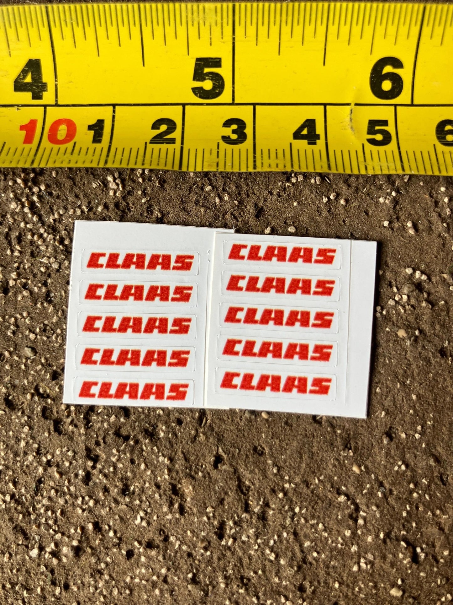 Claas farm machinery tractor combine baler decals Pre cut professional High quality vinyl pack 10 x sticker set 1:32 scale Image