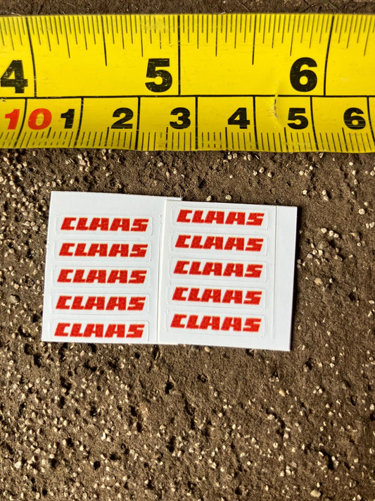 Claas farm machinery tractor combine baler decals Pre cut professional High quality vinyl pack 10 x sticker set 1:32 scale Image 2