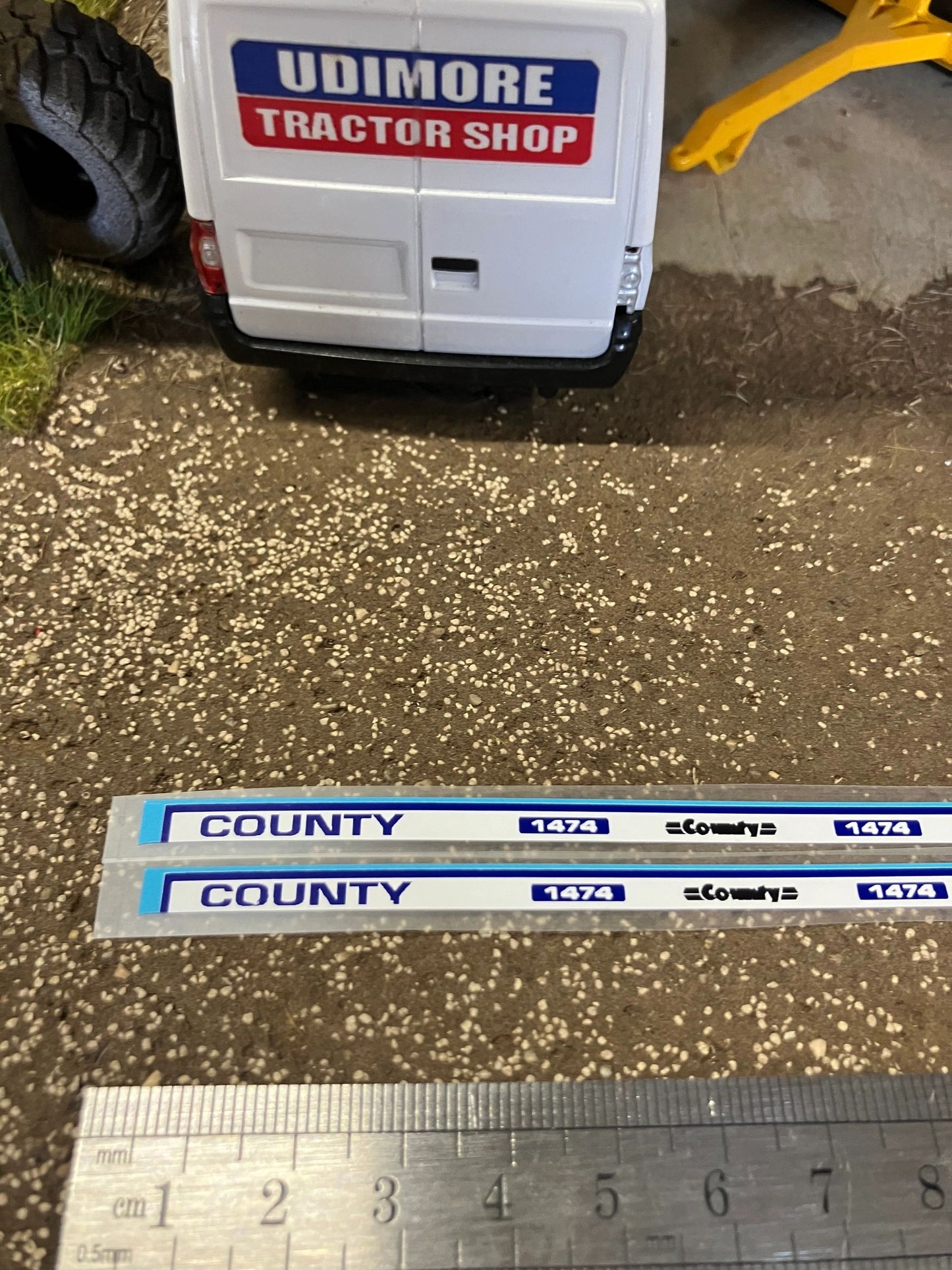 County 1474 Tractor bonnet x 2 sets Professional High quality decals farm machinery decals 1:32 scale Image 3