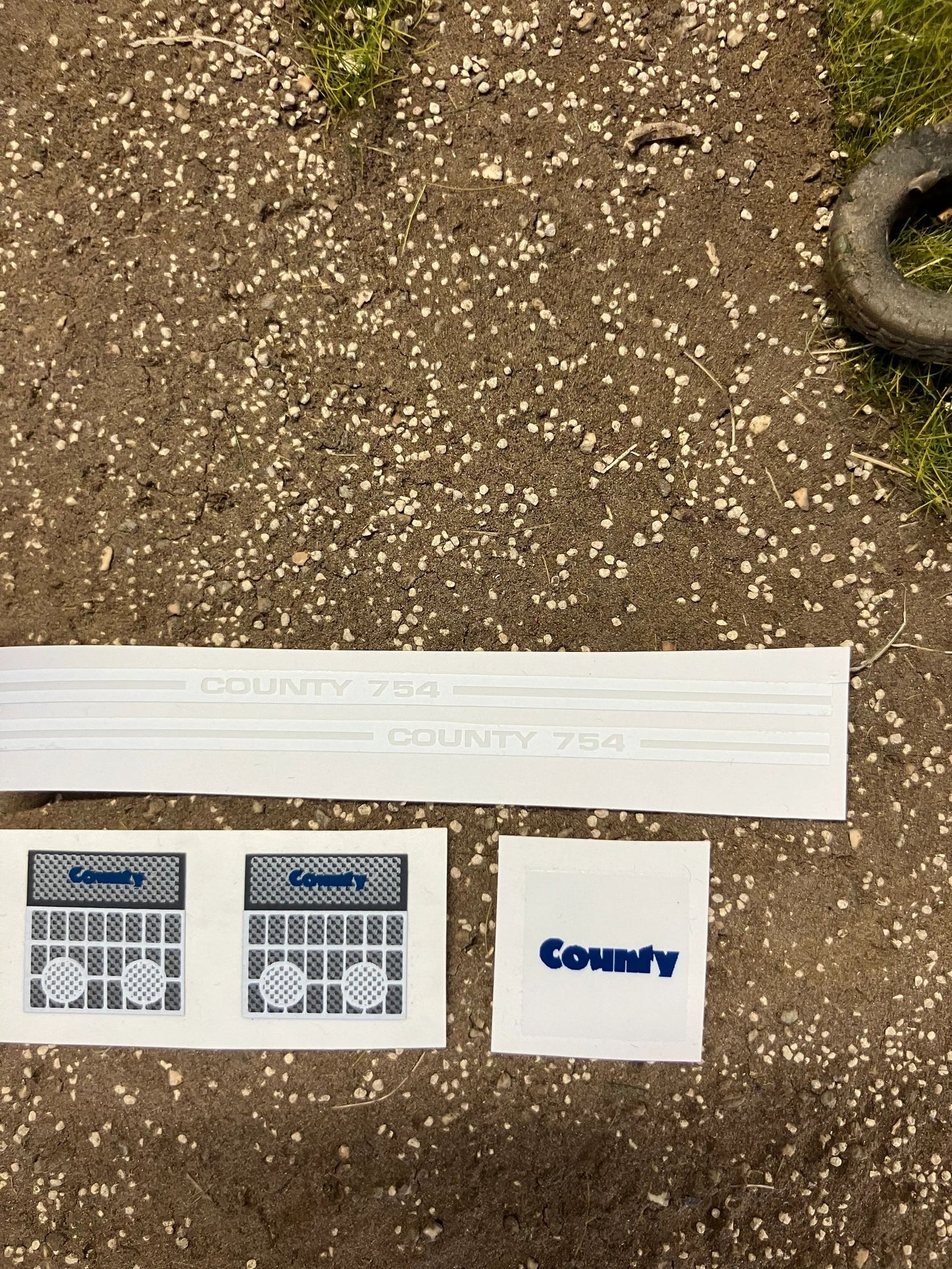 County 754 Tractor Pre cut professional High quality vinyl decals bonnet front grill lights farm machinery stickers 1:32 scale Image 4