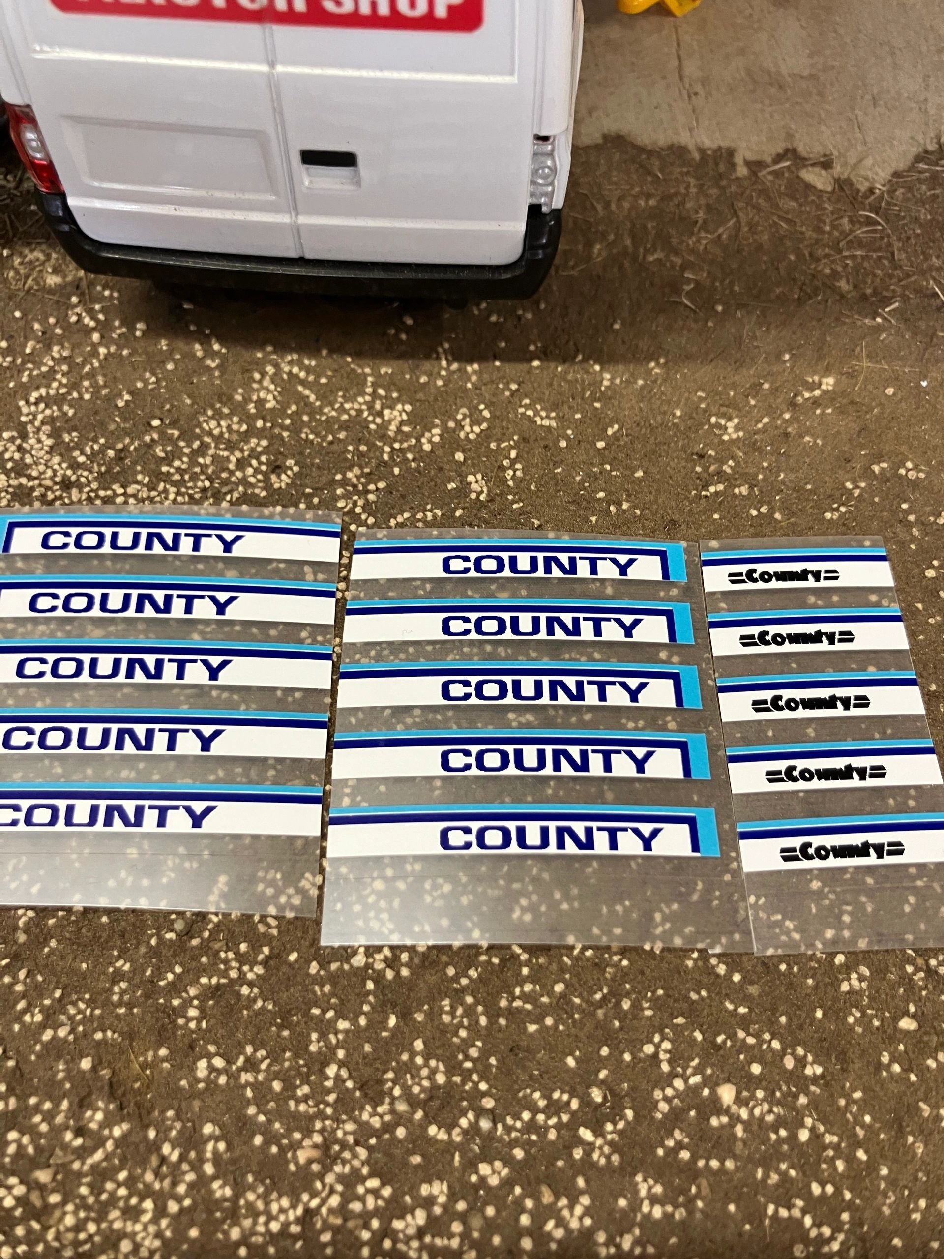 County Tractor decal set x 15 Professional High quality decals farm machinery decals 1:32 scale Image