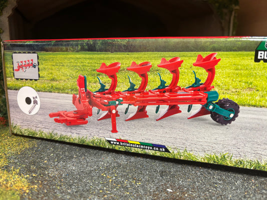 Britains Kverneland 4 furrow Plough 1:32 scale boxed 43344
