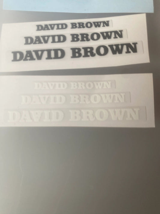 David Brown 1:32 scale High quality vinyl 11 X David Brown Tractor trailer farm machinery decals Image 2