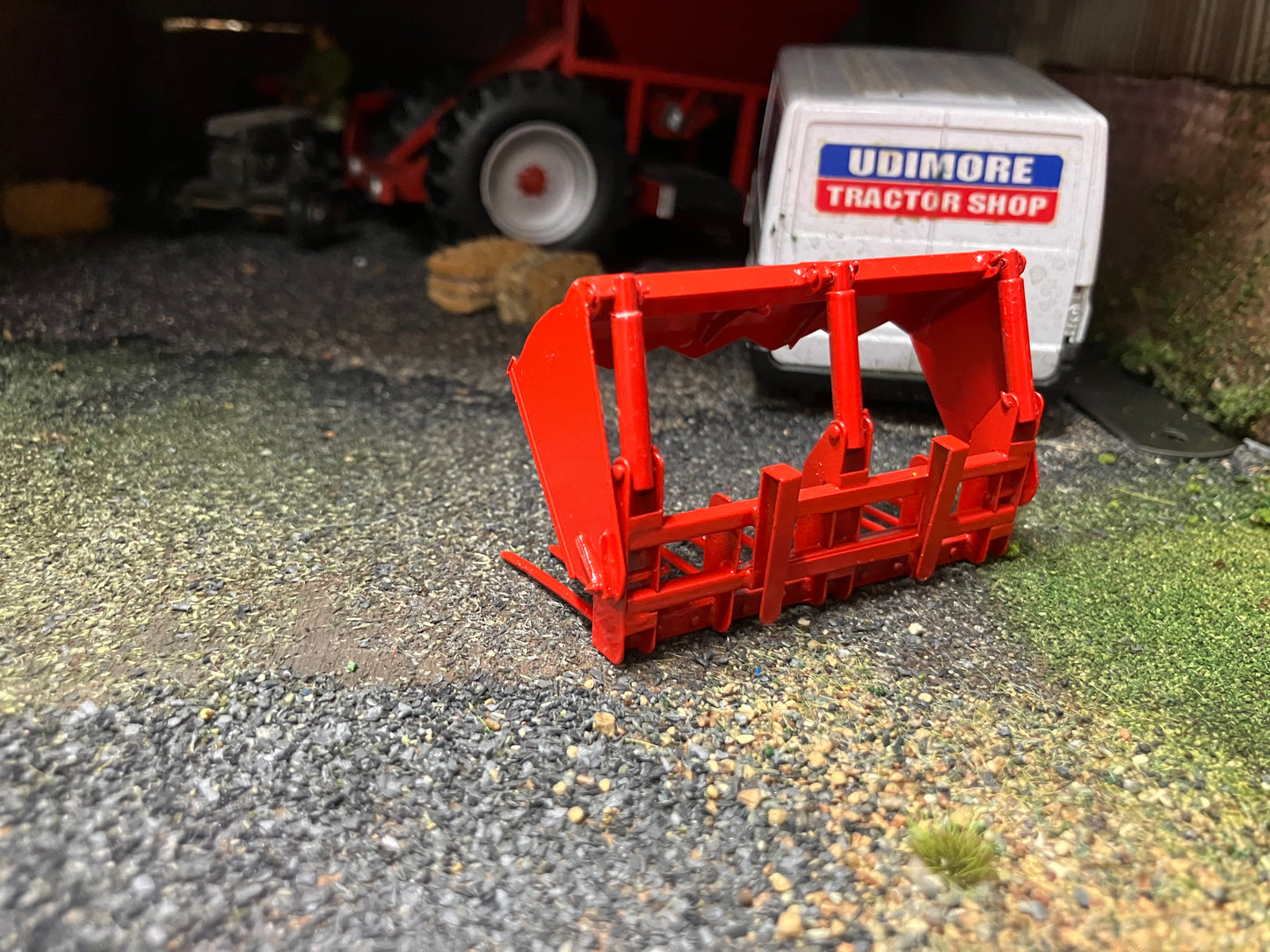 BRASS Scratchbuilt Shear Grab Block Cutter 3 ram version 1:32 scale Handbuilt Perfect 32 loader