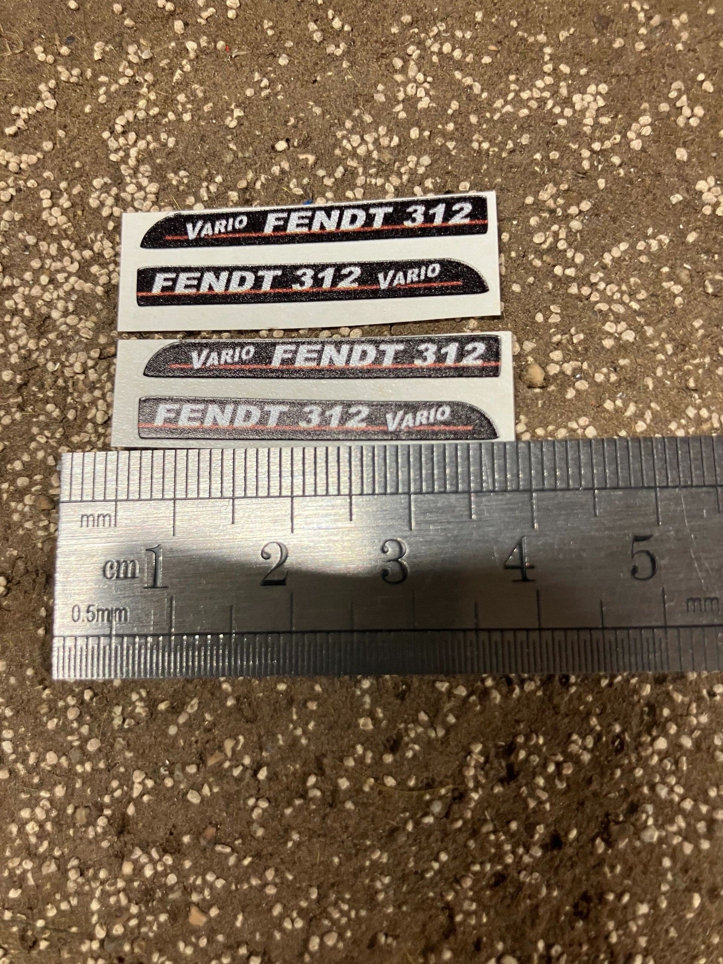Fendt 312 Tractor black silver red decals Professional pre cut High quality vinyl farm machinery decals 1:32 scale Image
