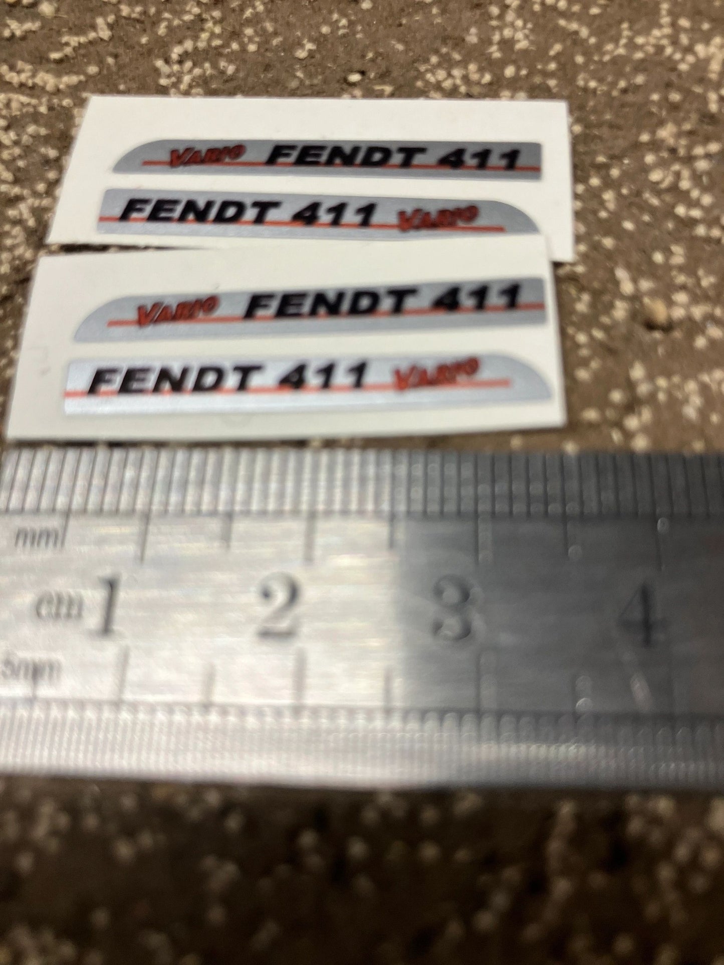 Fendt 411 Tractor Silver black red decals Professional pre cut High quality vinyl farm machinery decals 1:32 scale Image 2