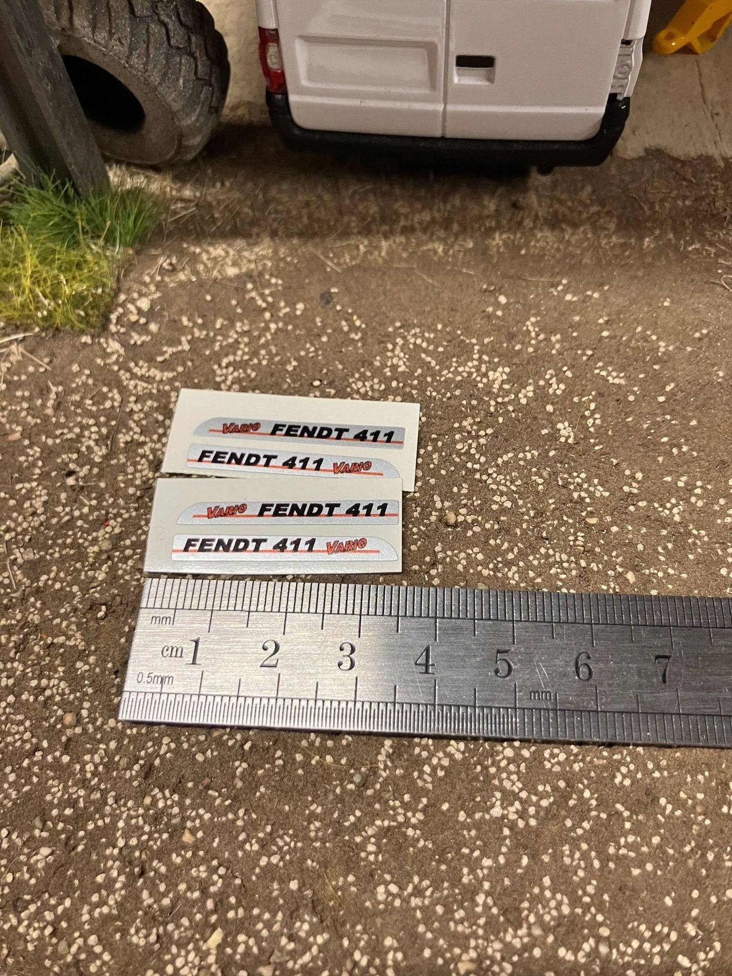 Fendt 411 Tractor Silver black red decals Professional pre cut High quality vinyl farm machinery decals 1:32 scale Image 3