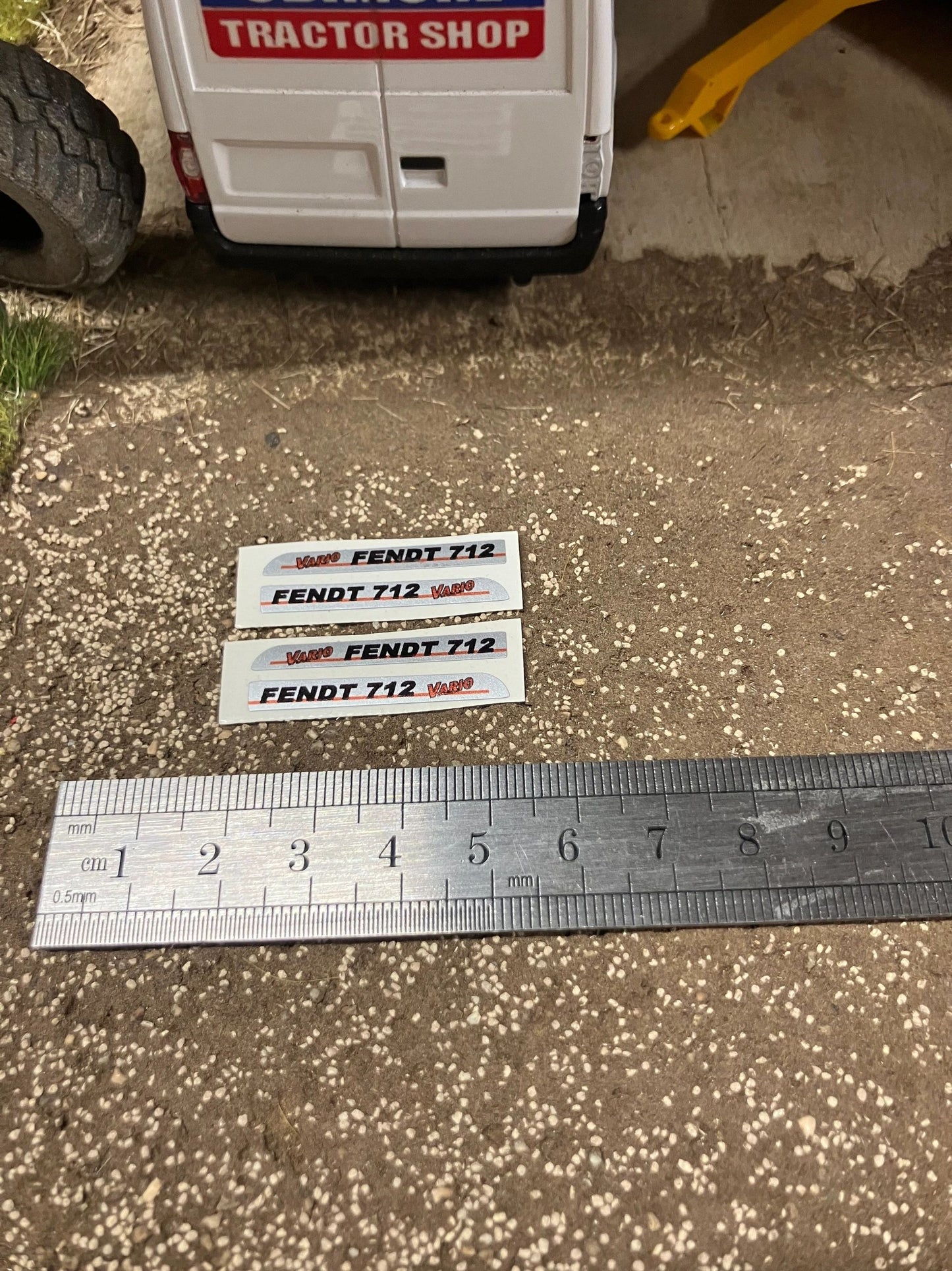 Fendt 712 Tractor Silver black red decals Professional pre cut High quality vinyl farm machinery decals 1:32 scale Image