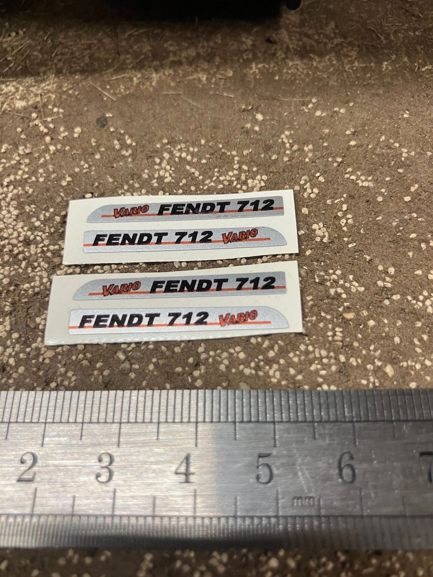 Fendt 712 Tractor Silver black red decals Professional pre cut High quality vinyl farm machinery decals 1:32 scale Image 2