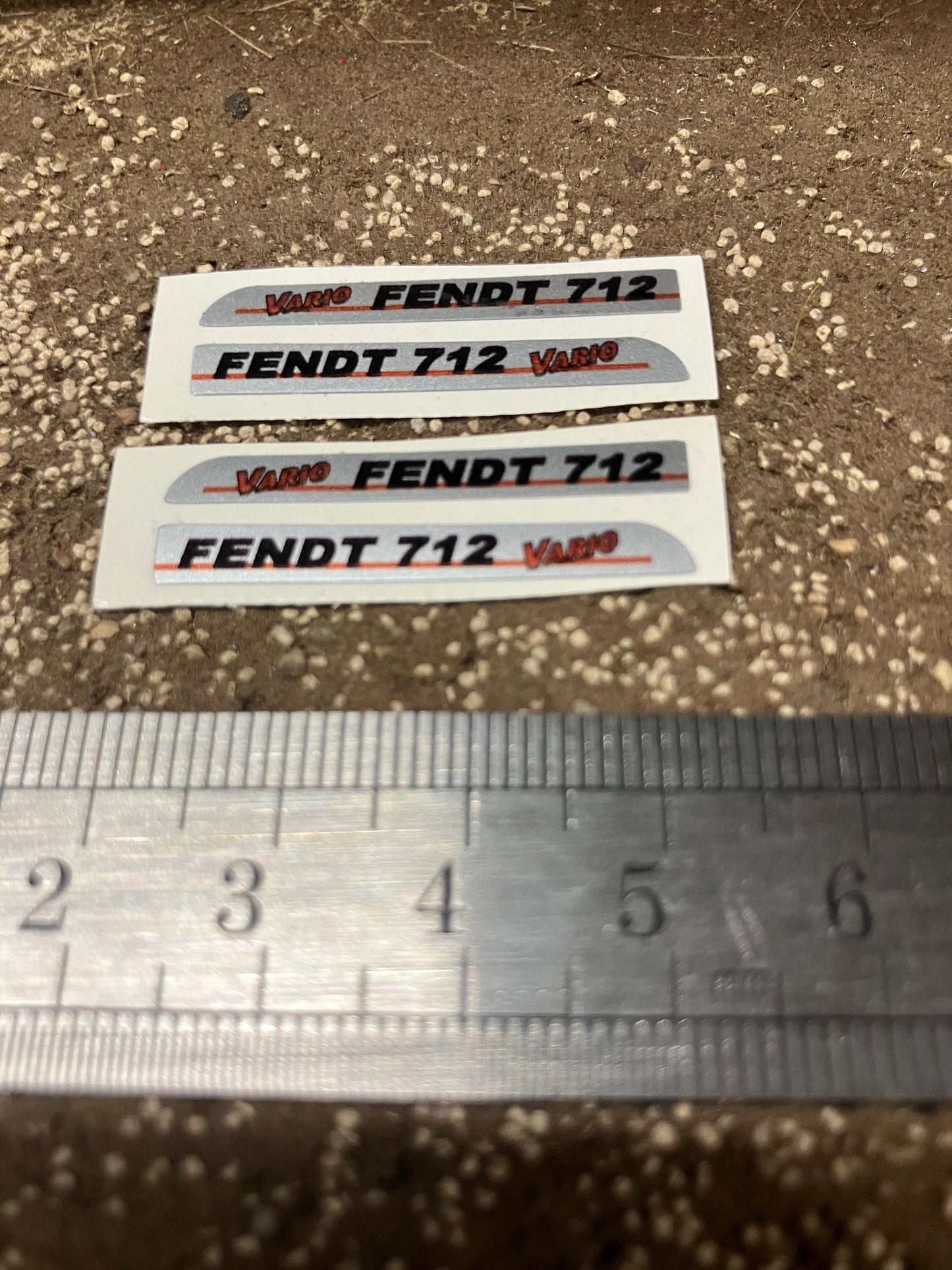 Fendt 712 Tractor Silver black red decals Professional pre cut High quality vinyl farm machinery decals 1:32 scale Image 3