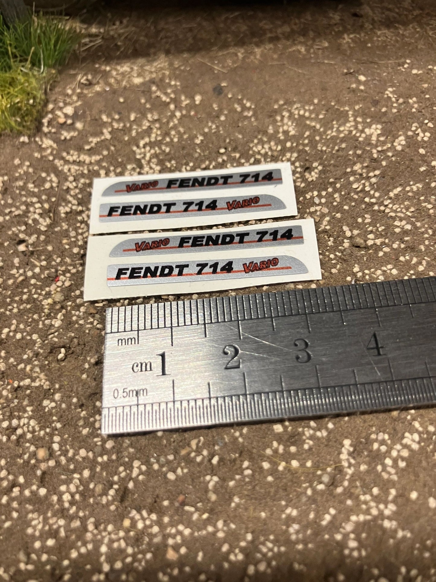 Fendt 714 Tractor Silver black red decals Professional pre cut High quality vinyl farm machinery decals 1:32 scale Image 2