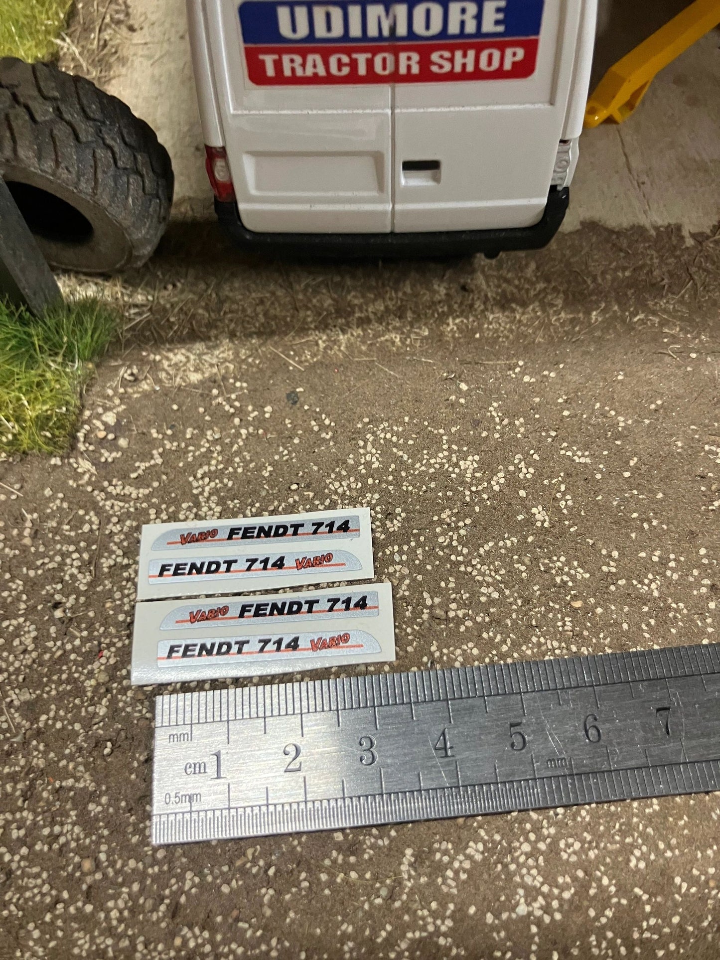 Fendt 714 Tractor Silver black red decals Professional pre cut High quality vinyl farm machinery decals 1:32 scale Image 3