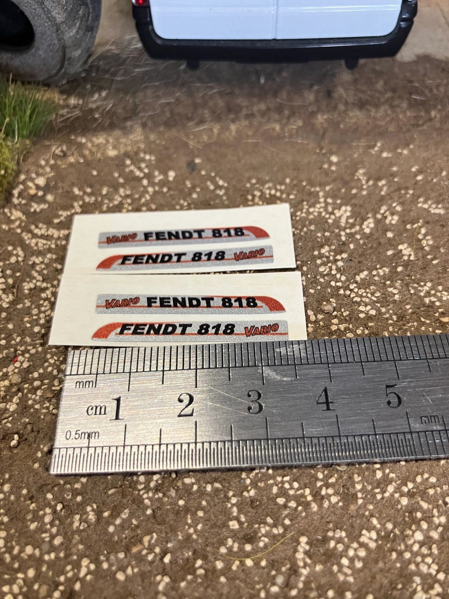 Fendt 818 Tractor Silver black red decals Professional pre cut High quality vinyl farm machinery decals 1:32 scale Image 2