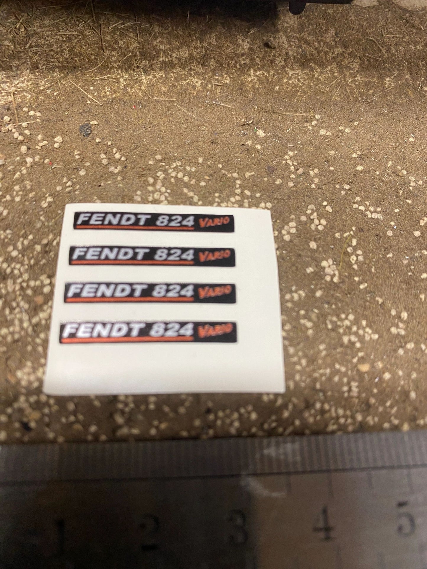 Fendt 824 Tractor black silver red decals Professional pre cut High quality vinyl farm machinery decals 1:32 scale Image