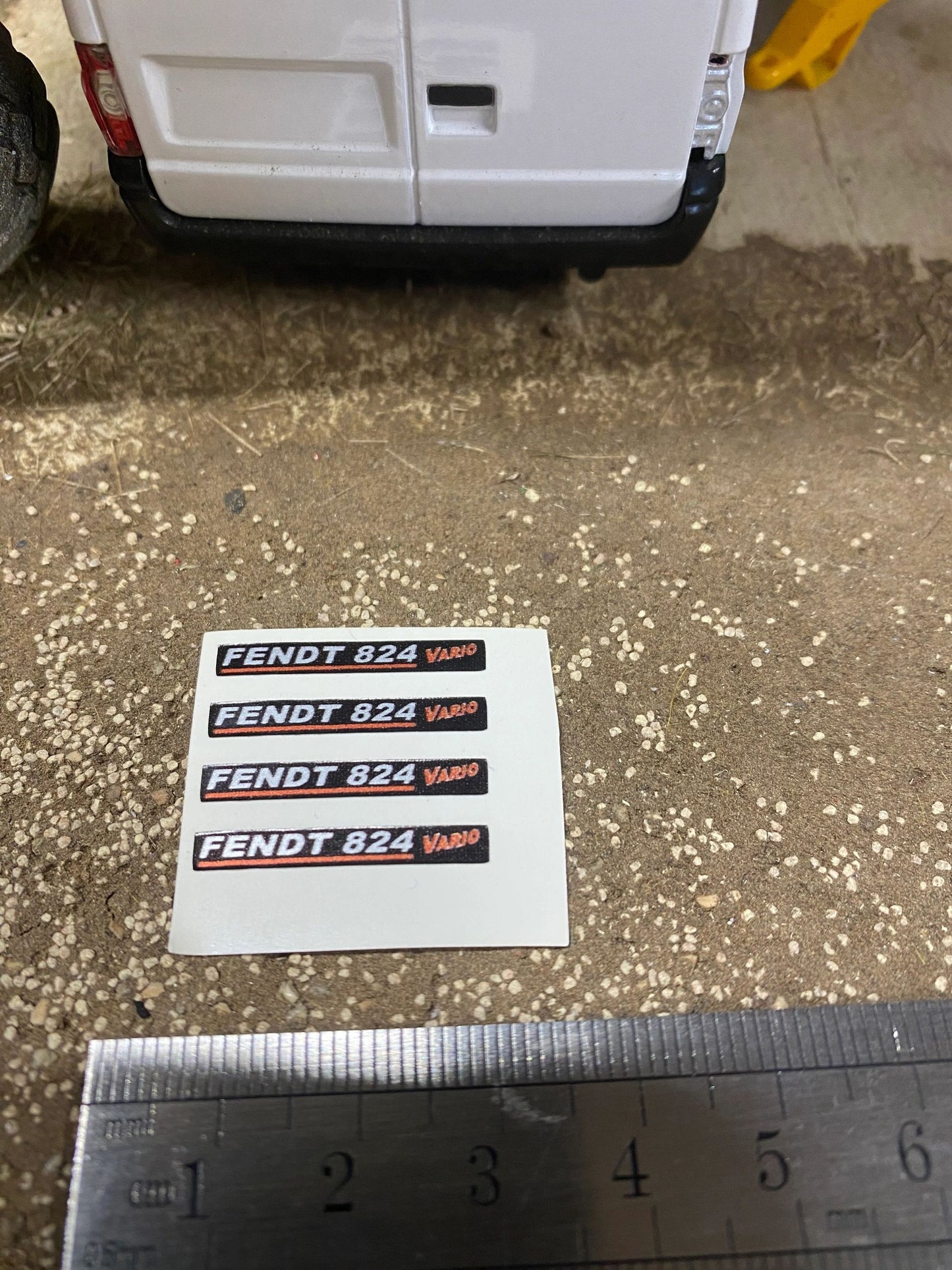 Fendt 824 Tractor black silver red decals Professional pre cut High quality vinyl farm machinery decals 1:32 scale Image 2
