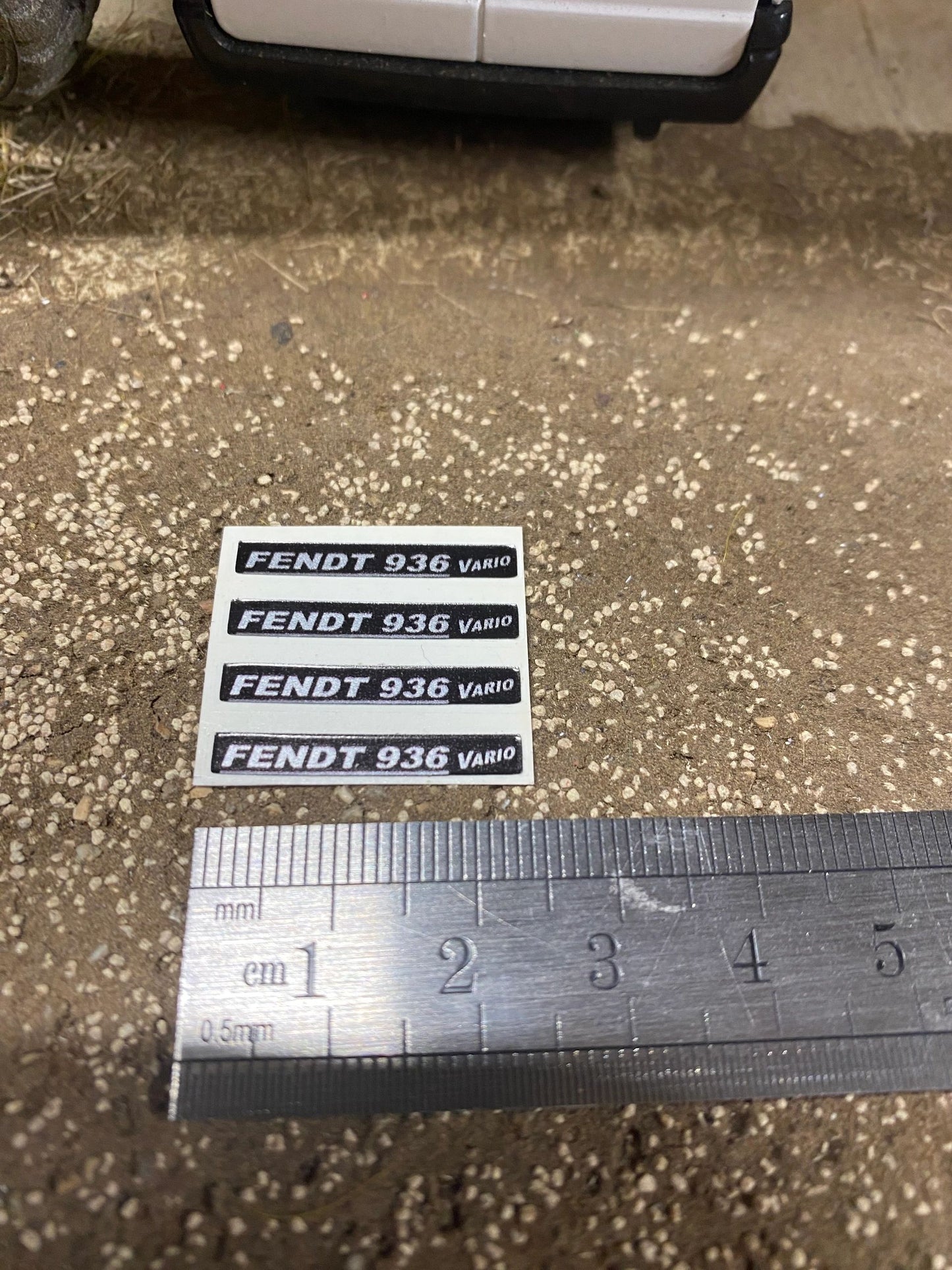 Fendt 936 Tractor black silver decals Professional pre cut High quality vinyl farm machinery decals 1:32 scale Image