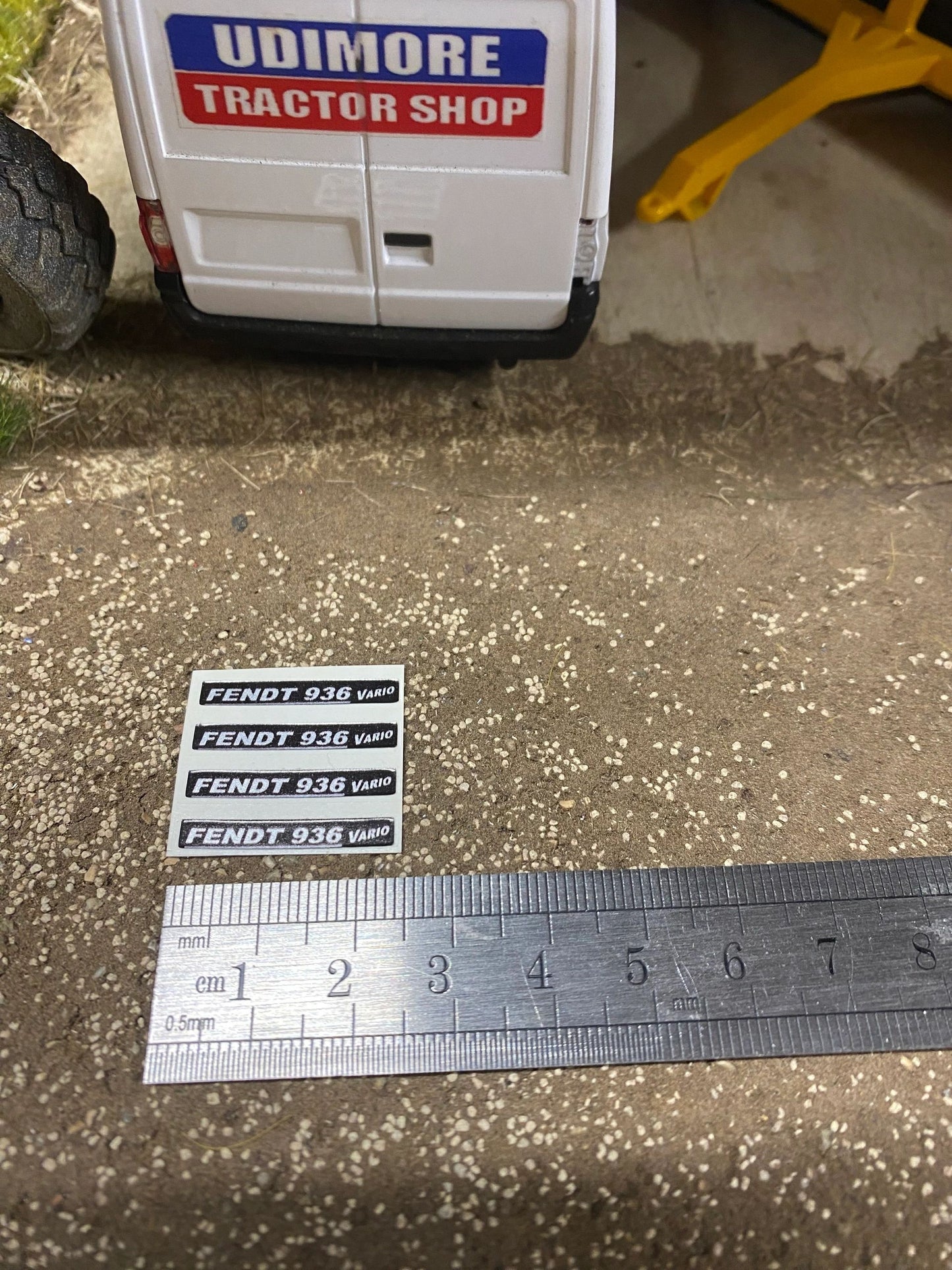 Fendt 936 Tractor black silver decals Professional pre cut High quality vinyl farm machinery decals 1:32 scale Image 3