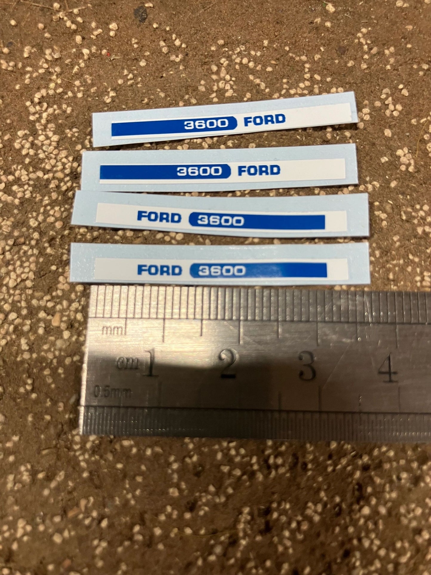 Ford 3600 Tractor 35mm Professional pre cut High quality vinyl bonnet decals farm machinery Britains decals 1:32 scale Image