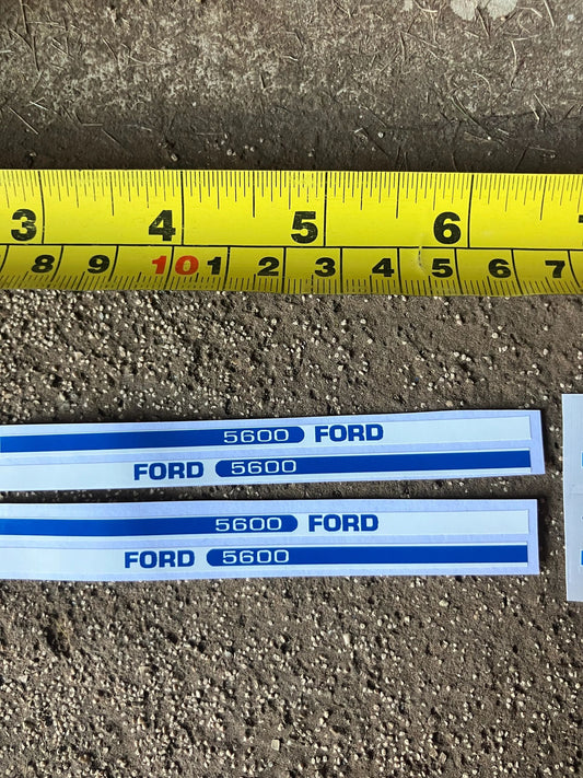 Ford 5600 Pre cut Professional High quality vinyl 8 x bonnet decals farm machinery Britains 1:32 scale Image 2