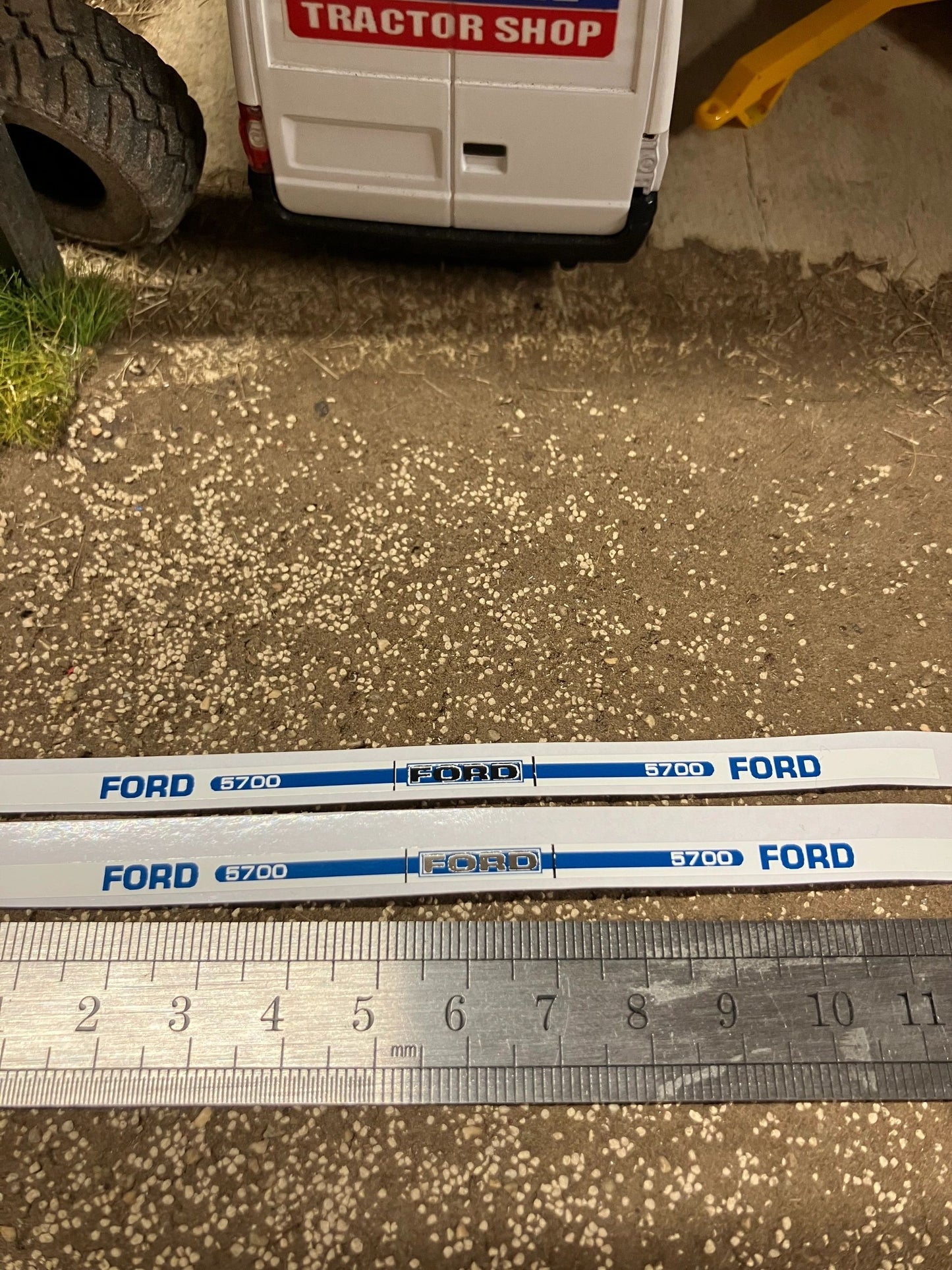 Ford 5700 Tractor metallic reflective silver Professional pre cut High quality vinyl bonnet decals farm machinery Britains decals 1:32 scale Image 3