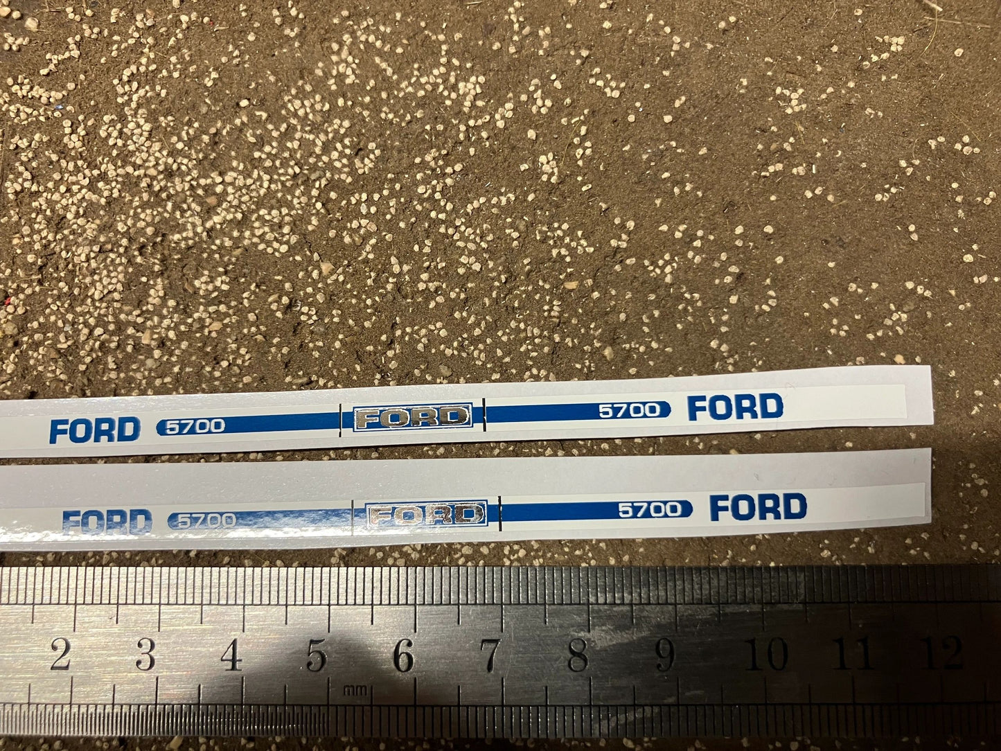 Ford 5700 Tractor metallic reflective silver Professional pre cut High quality vinyl bonnet decals farm machinery Britains decals 1:32 scale Image 4