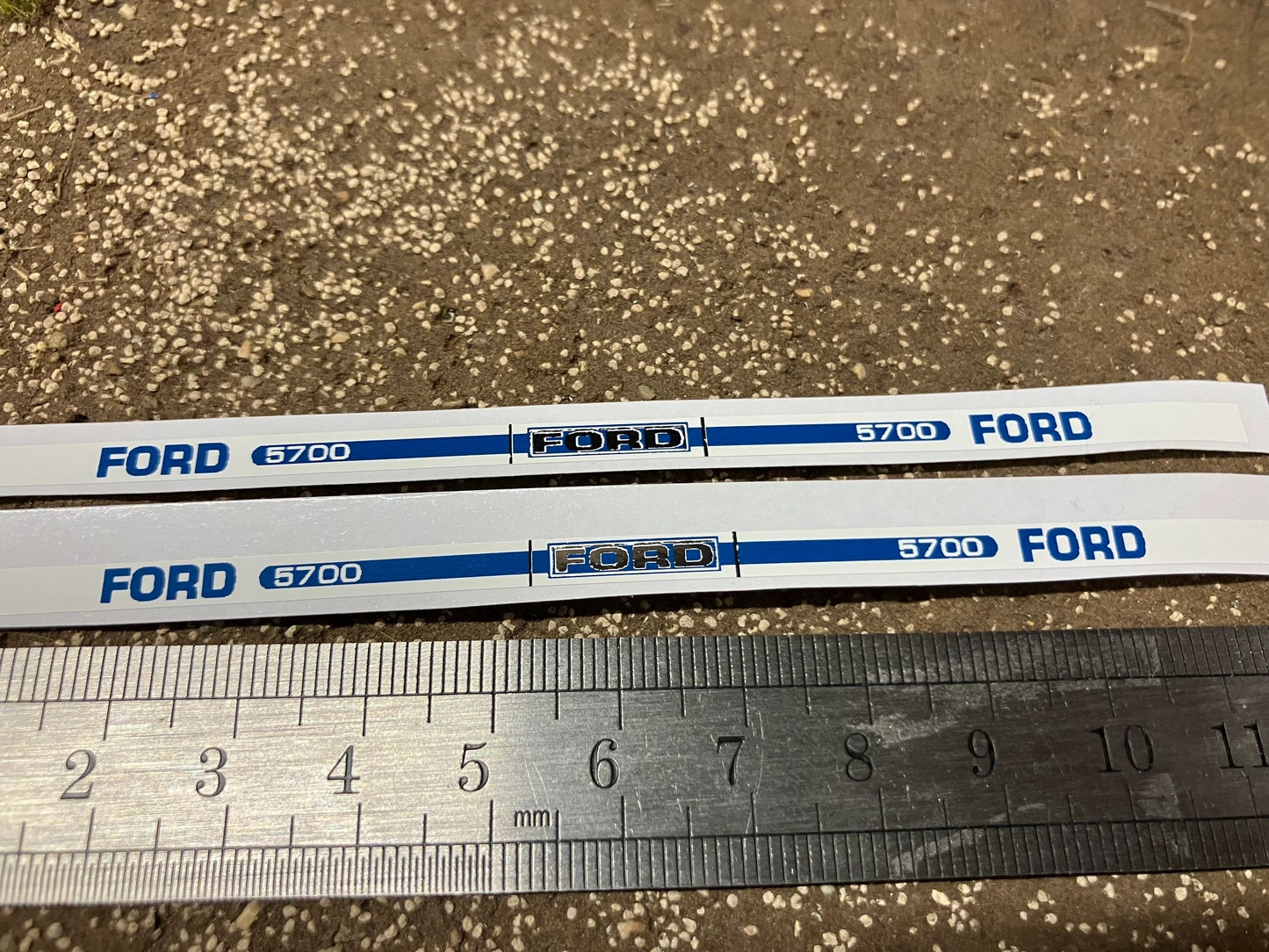 Ford 5700 Tractor metallic reflective silver Professional pre cut High quality vinyl bonnet decals farm machinery Britains decals 1:32 scale Image 5