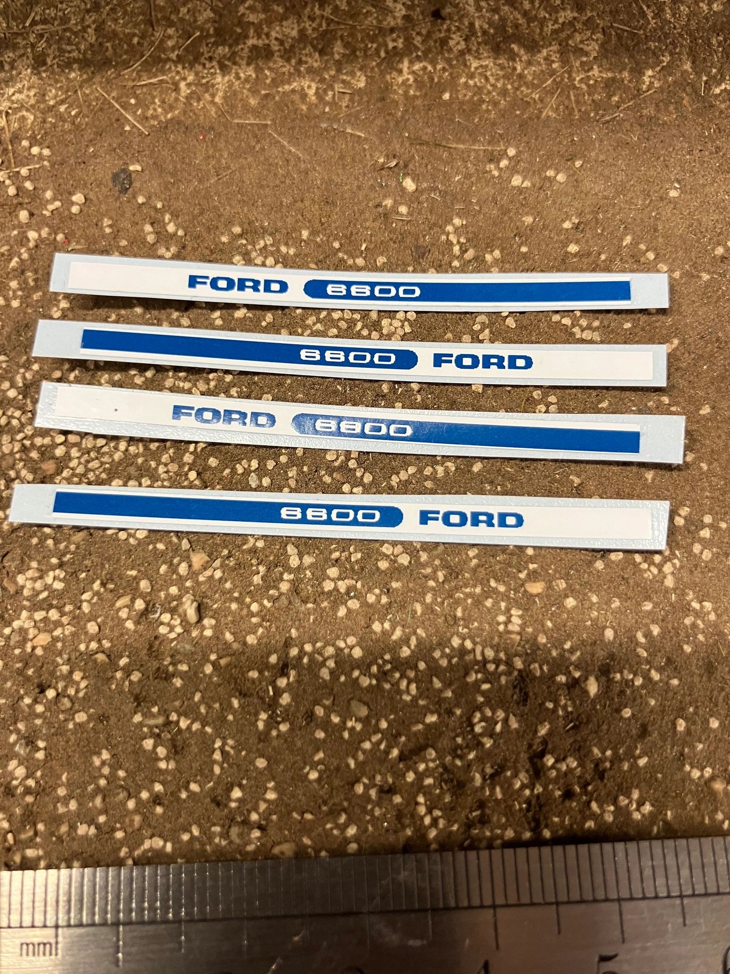 Ford 6600 Tractor 55mm Professional pre cut High quality vinyl bonnet decals farm machinery Britains decals 1:32 scale Image
