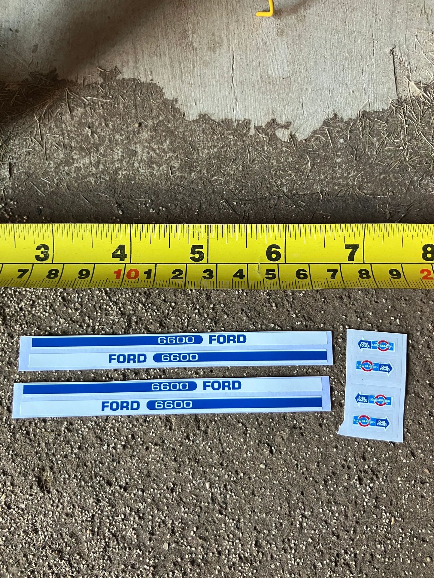 Ford 6600 Tractor UH Pre cut professional High quality vinyl 8 x bonnet decals farm machinery decals 1:32 scale Image
