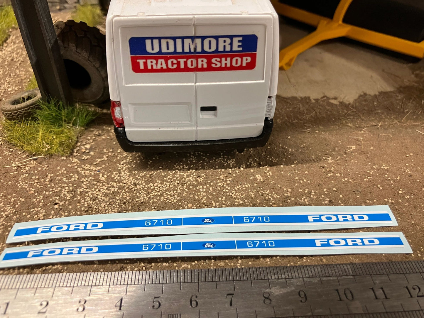 Ford 6710 mk 1 Tractor Professional pre cut High quality vinyl bonnet decals farm machinery Britains decals 1:32 scale Image