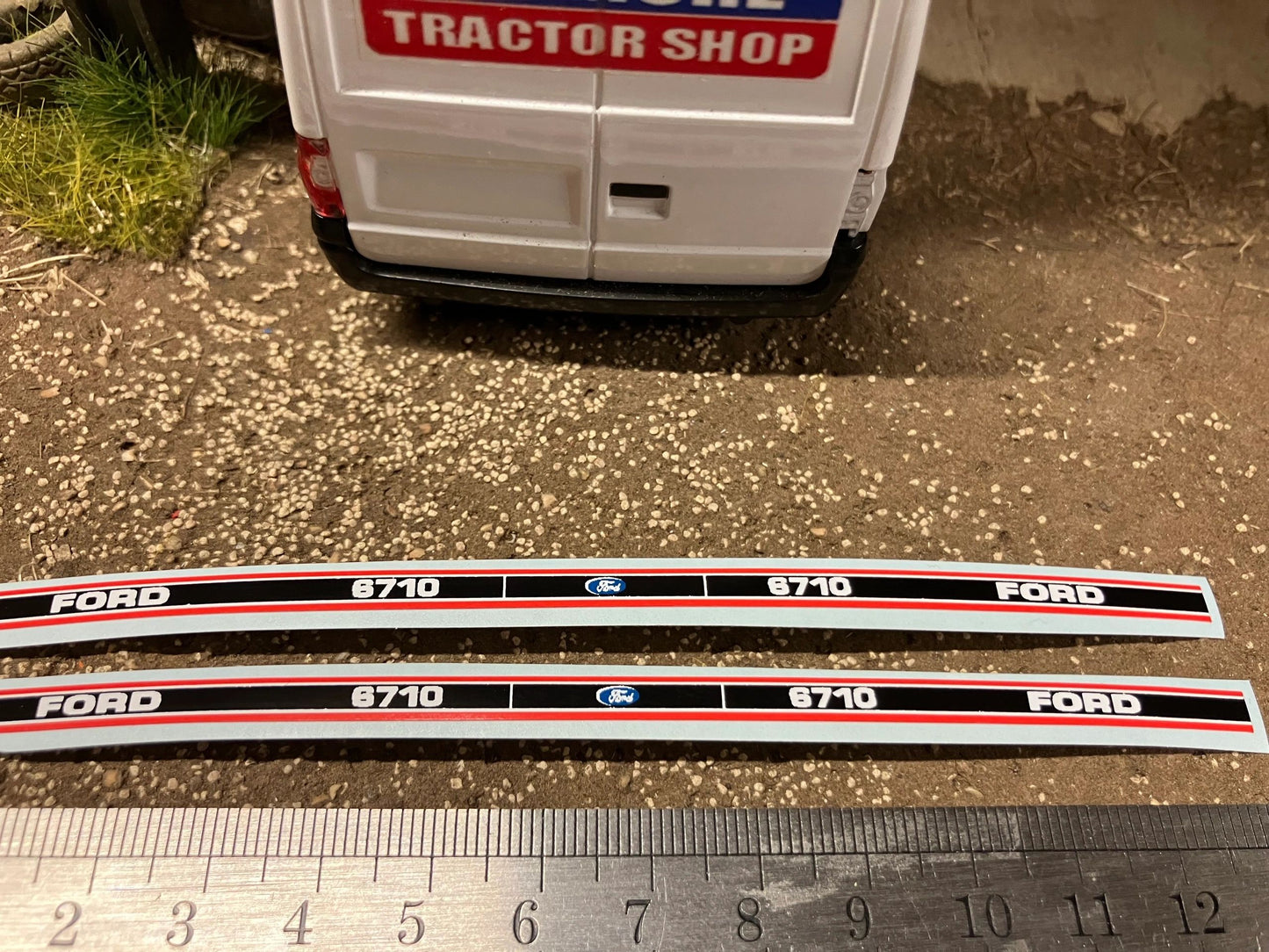 Ford 6710 mk 2 Tractor Professional pre cut High quality vinyl bonnet decals farm machinery Britains decals 1:32 scale Image