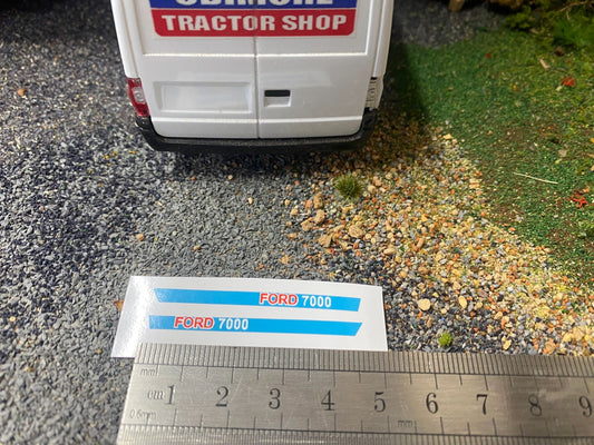 Ford 7000 Tractor Professional pre cut High quality vinyl bonnet decals farm machinery Britains decals 1:32 scale Image 2