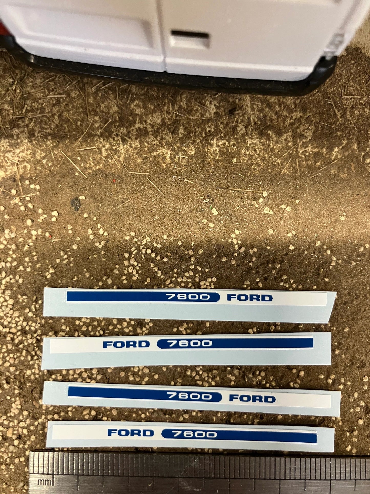Ford 7600 Tractor 55mm Professional pre cut High quality vinyl bonnet decals farm machinery Britains decals 1:32 scale Image 2