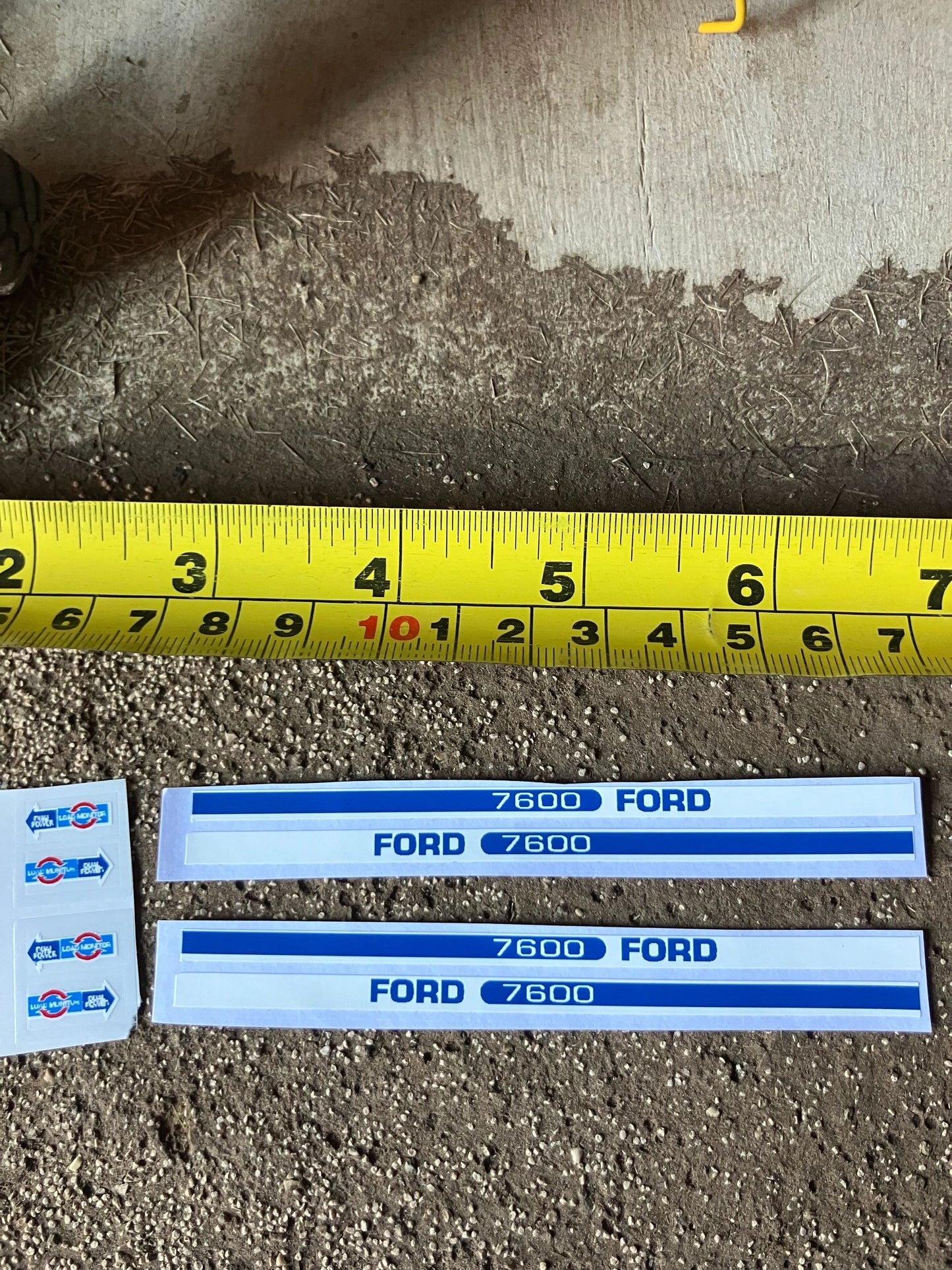 Ford 7600 Tractor Professional pre cut High quality vinyl bonnet decals farm machinery Britains decals 1:32 scale Image
