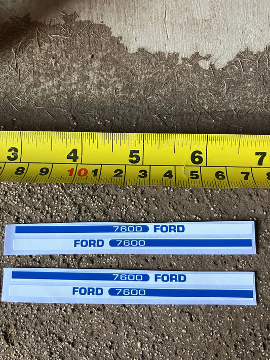 Ford 7600 Tractor Professional pre cut High quality vinyl bonnet decals farm machinery Britains decals 1:32 scale Image 2