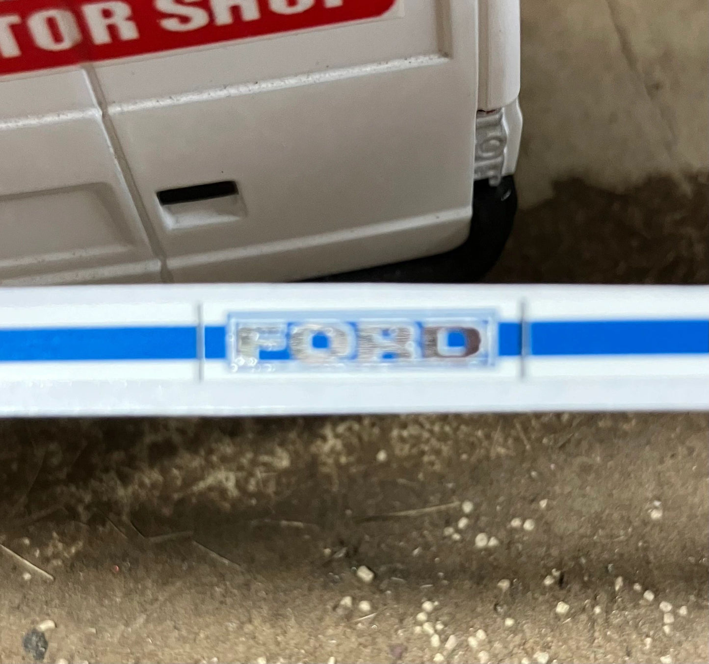 Ford 7700 Tractor metallic reflective silver Professional pre cut High quality vinyl bonnet decals farm machinery Britains decals 1:32 scale Image 2
