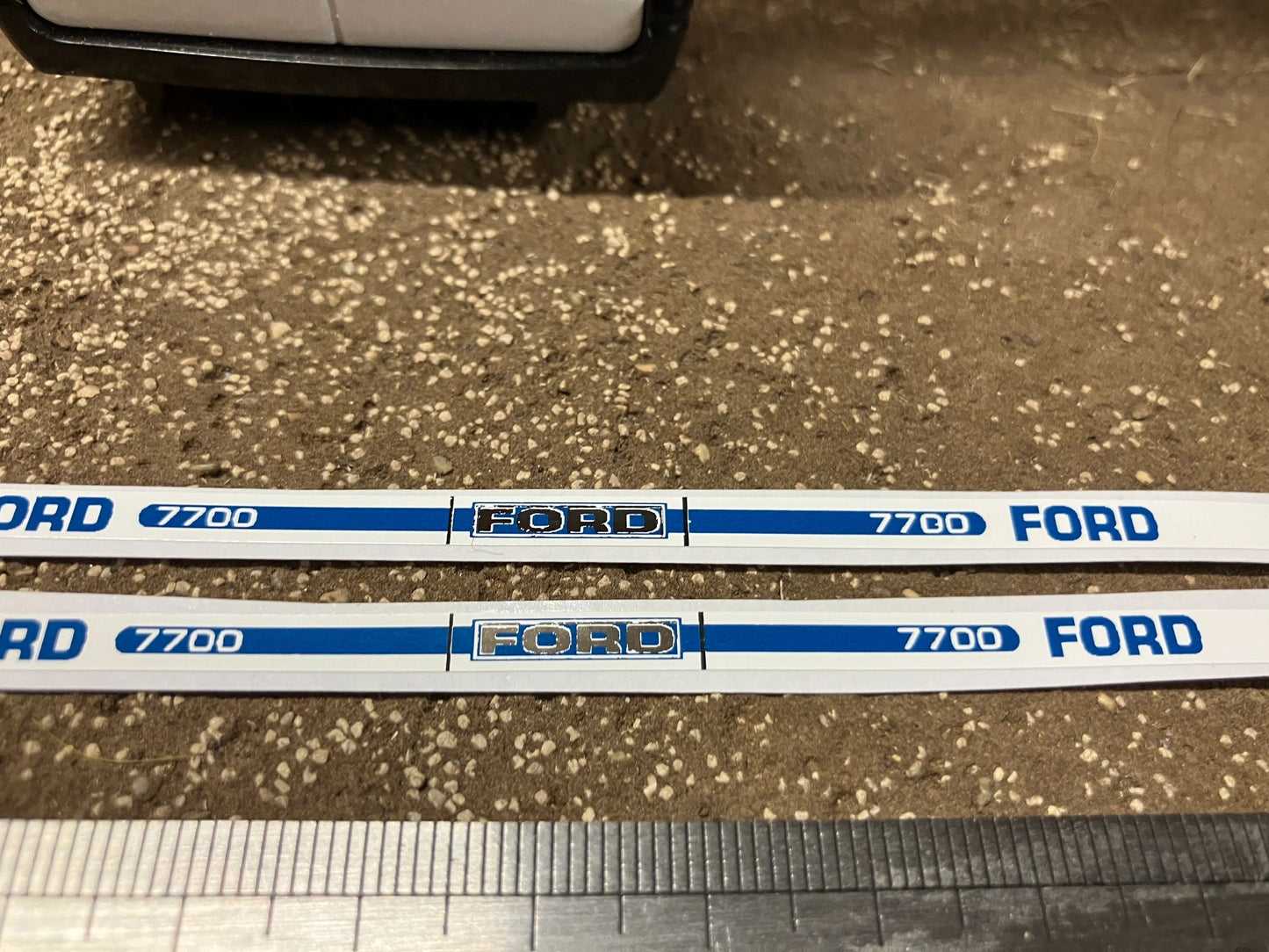 Ford 7700 Tractor metallic reflective silver Professional pre cut High quality vinyl bonnet decals farm machinery Britains decals 1:32 scale Image 3