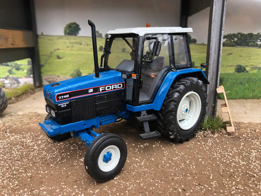 Ford 7740 SLE 2wd tractor conversion White roof 1:32 scale Farm model Image 2