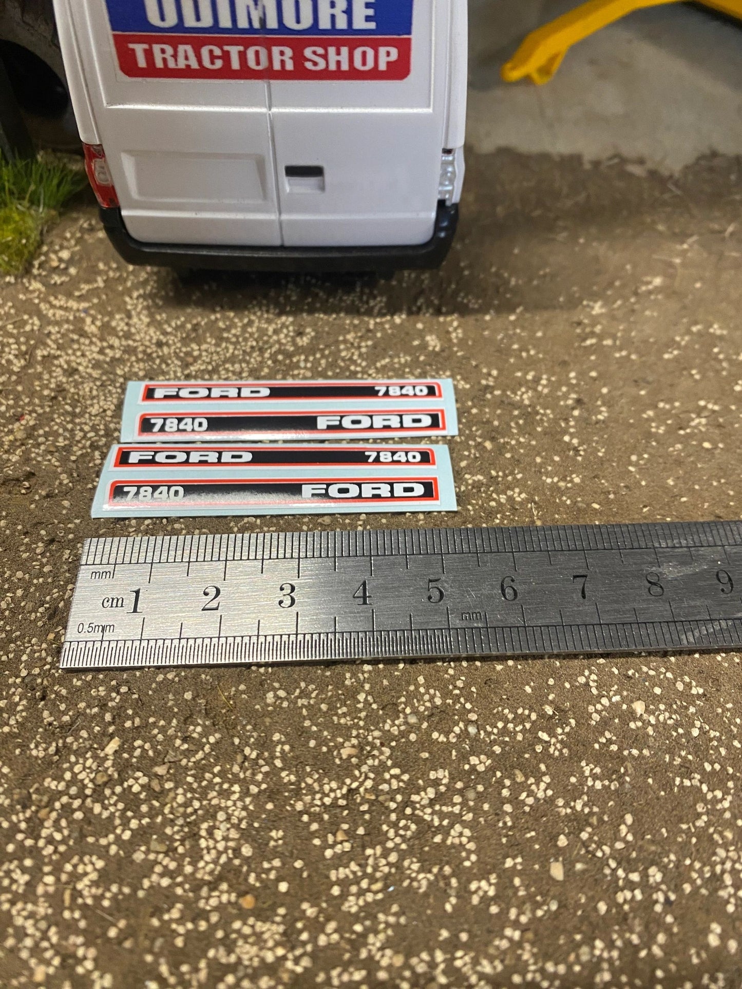 Ford 7840 Tractor 50mm Professional pre cut High quality vinyl bonnet decals farm machinery Britains decals 1:32 scale Image 3