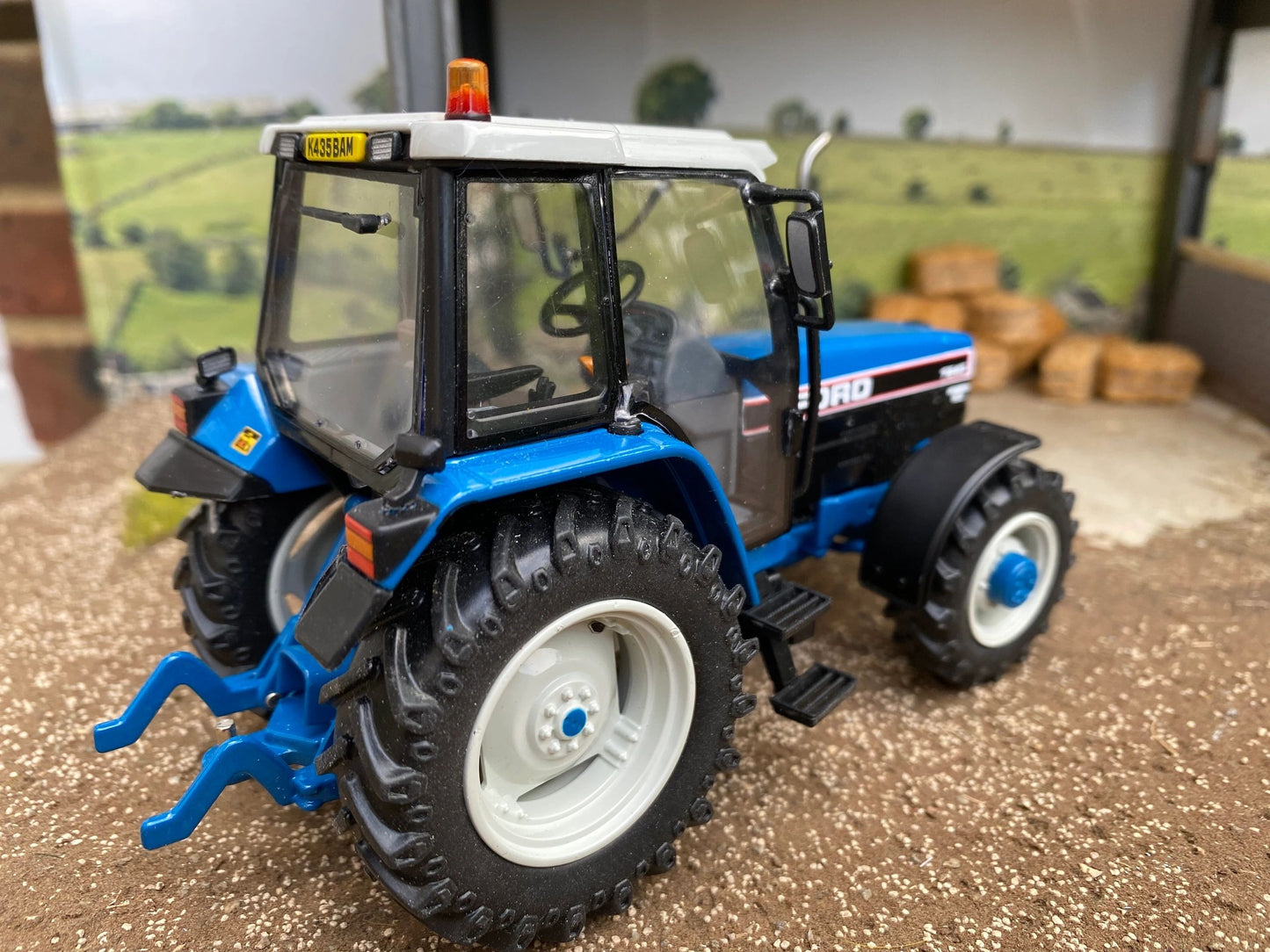 Ford 7840 Tractor Chrome Straight Pipe Exhaust front weight Conversion 1:32 scale Image 5