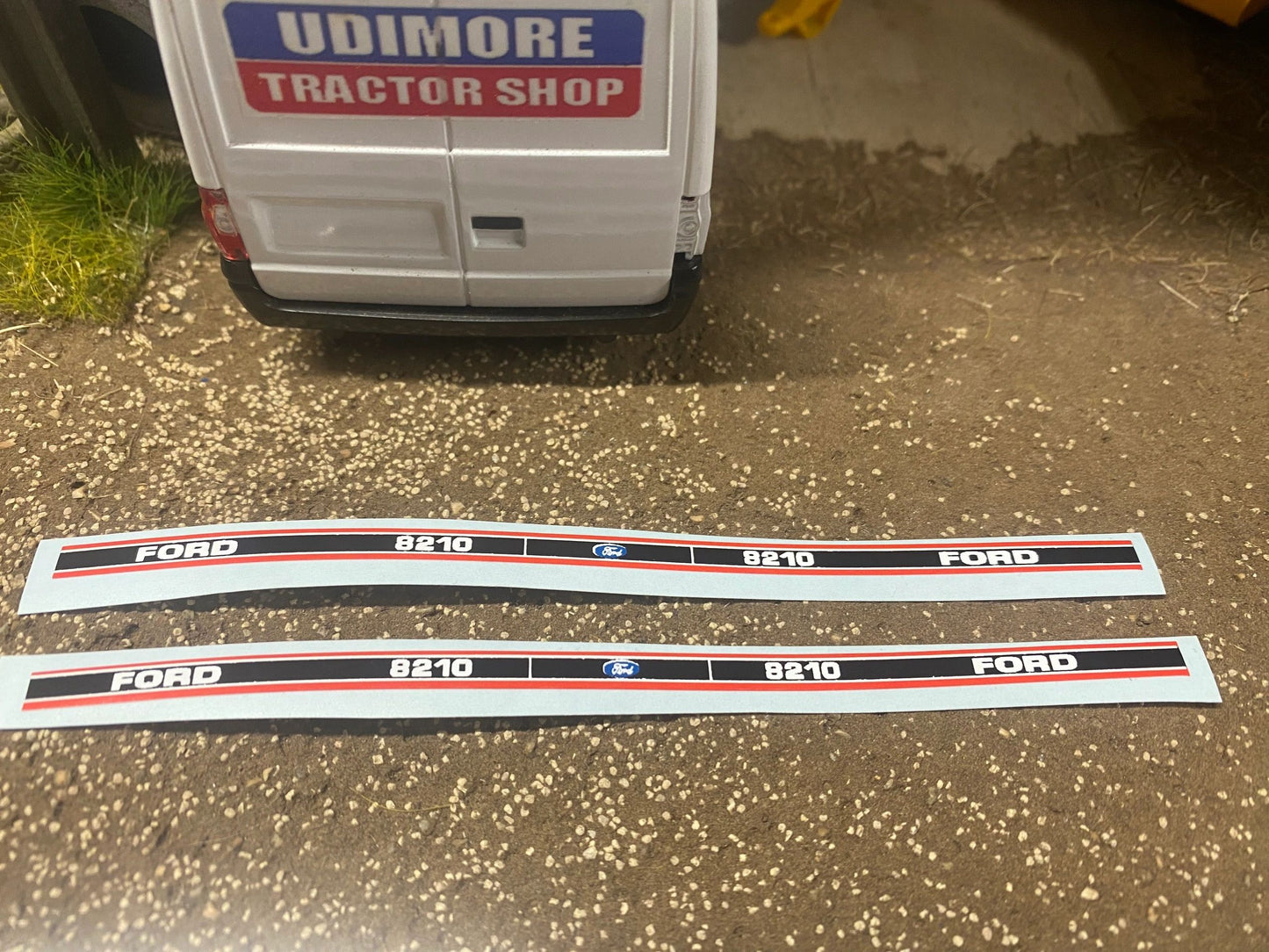 Ford 8210 mk 2 Tractor Professional pre cut High quality vinyl bonnet decals farm machinery Britains decals 1:32 scale Image