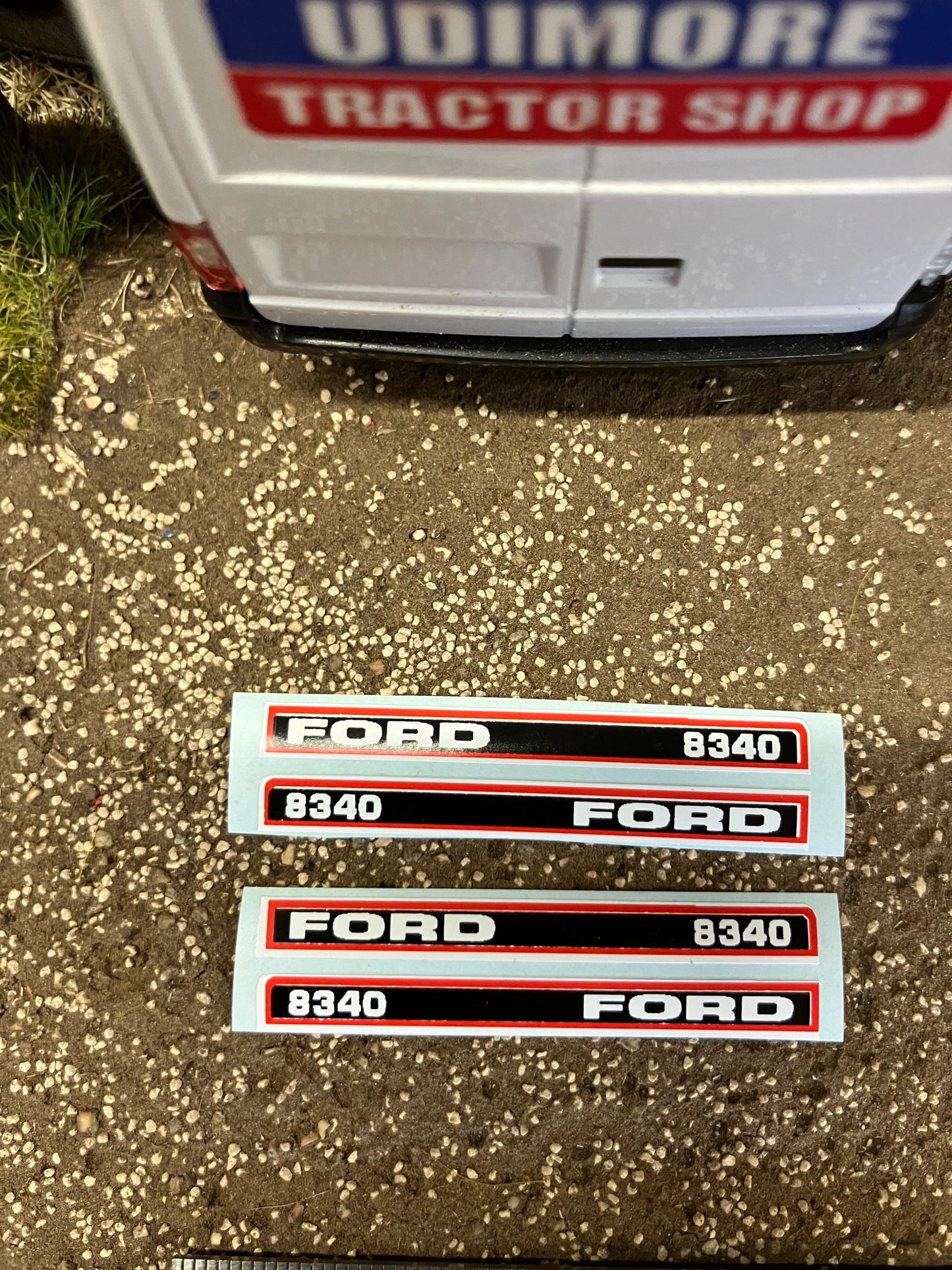 Ford 8340 Tractor 50mm Professional pre cut High quality vinyl bonnet decals farm machinery Britains decals 1:32 scale Image