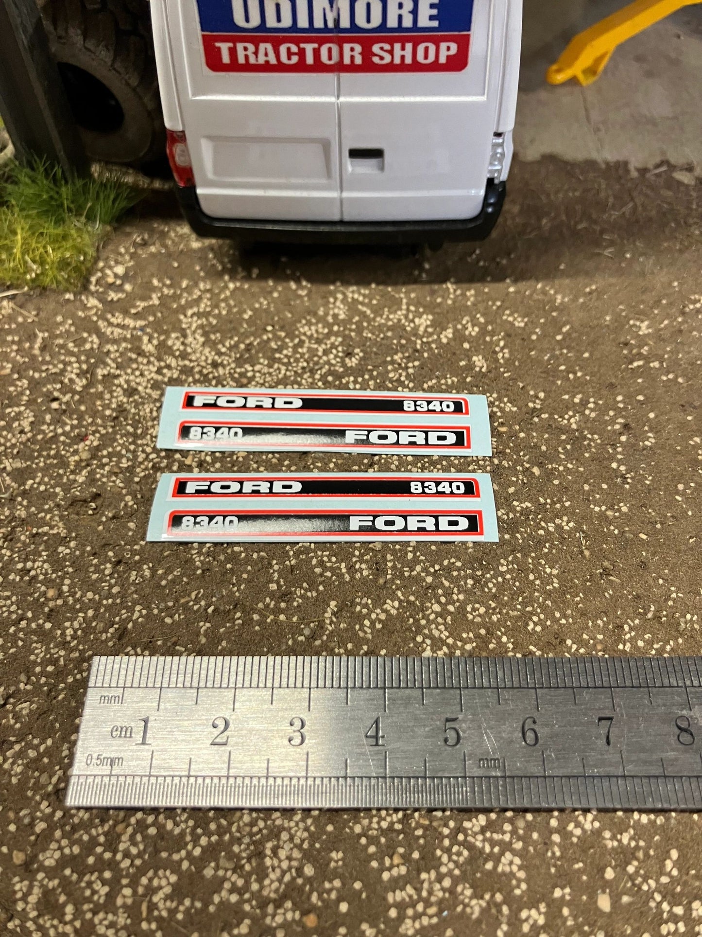 Ford 8340 Tractor 50mm Professional pre cut High quality vinyl bonnet decals farm machinery Britains decals 1:32 scale Image 2