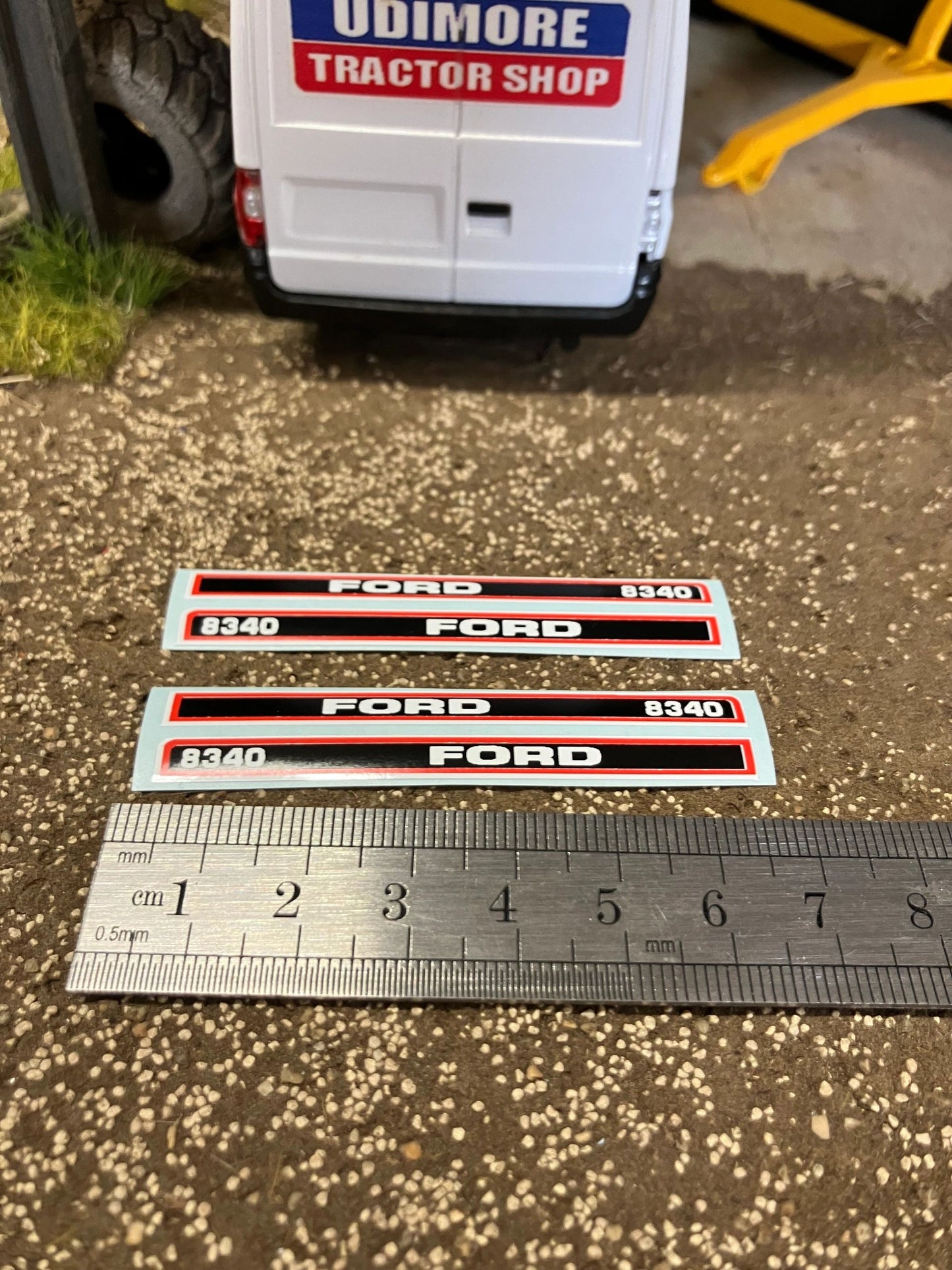 Ford 8340 Tractor 65mm Professional pre cut High quality vinyl bonnet decals farm machinery Britains decals 1:32 scale Image 3